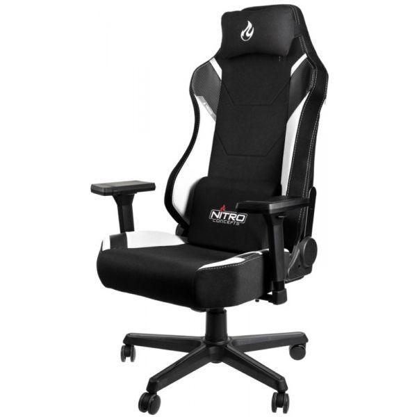 Cadeira Gaming NITRO CONCEPTS X1000 (135 kg - 128,6 cm - 90-125 ° - Preto e Branco), miniatura 2