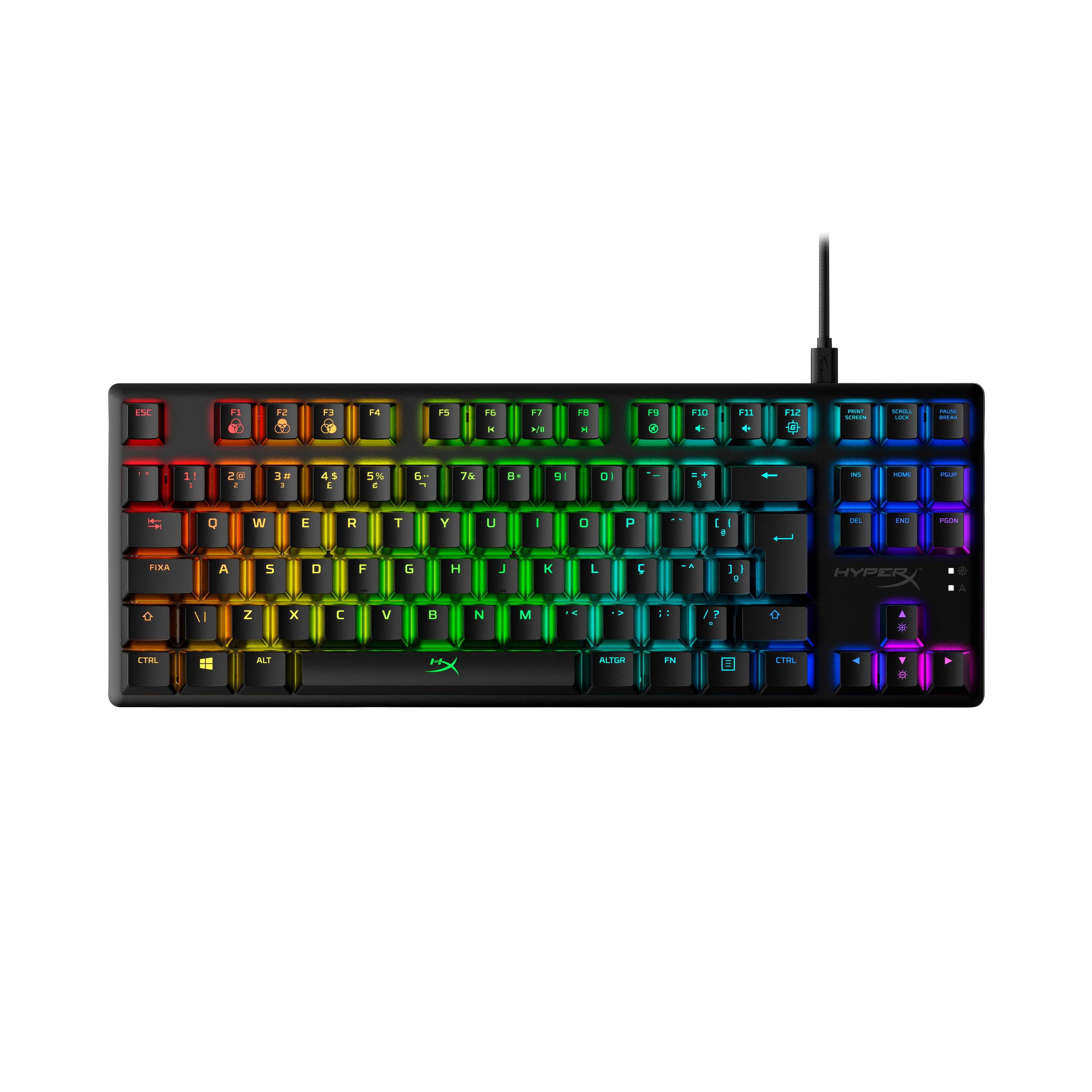 Teclado HYPERX Alloy Origins Core (Português - Mecânico, HyperX Red - USB - Preto)