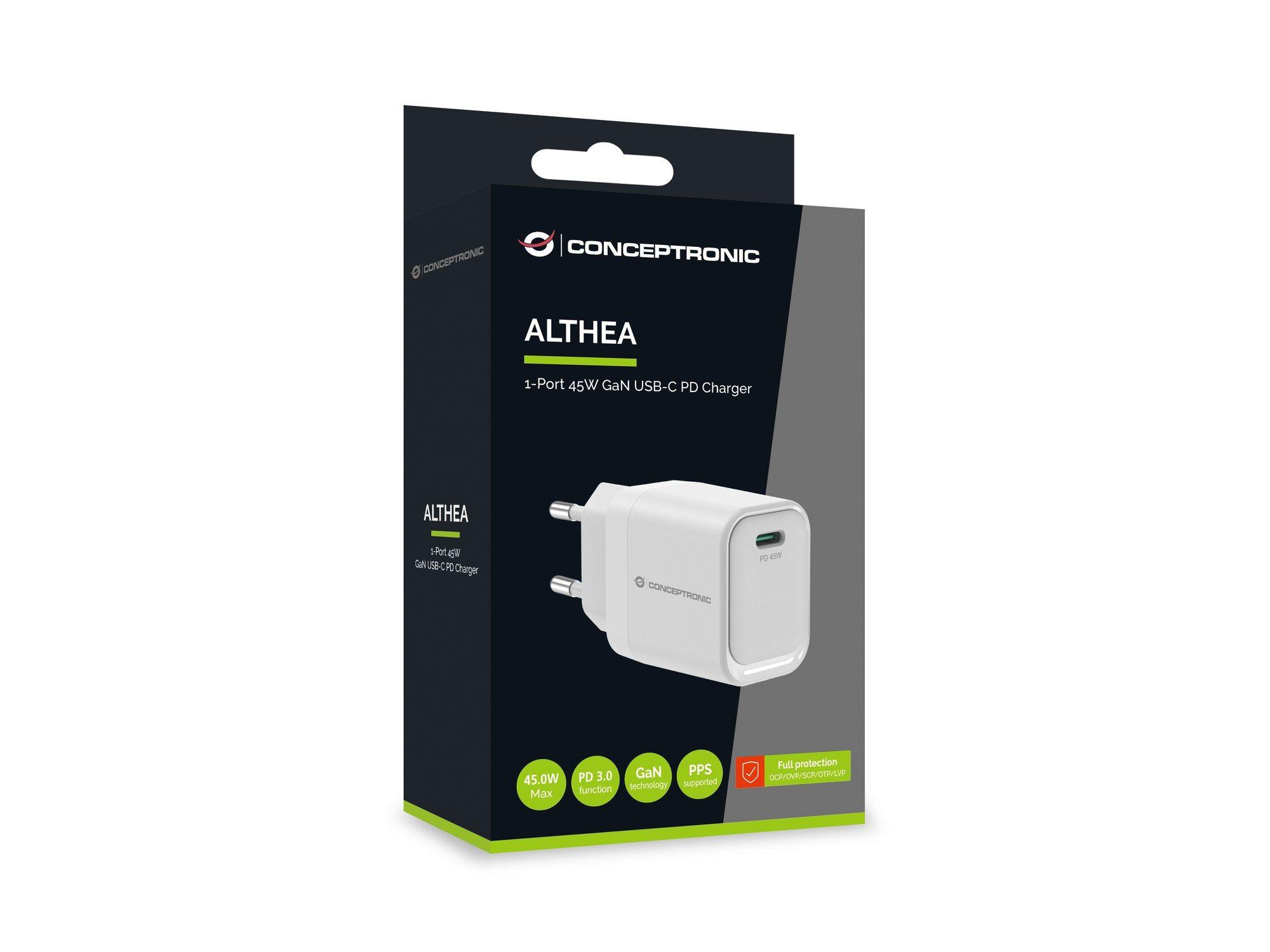 Carregador de Parede CONCEPTRONIC ALTHEA19W45 (45 W - Branco) — miniatura 4
