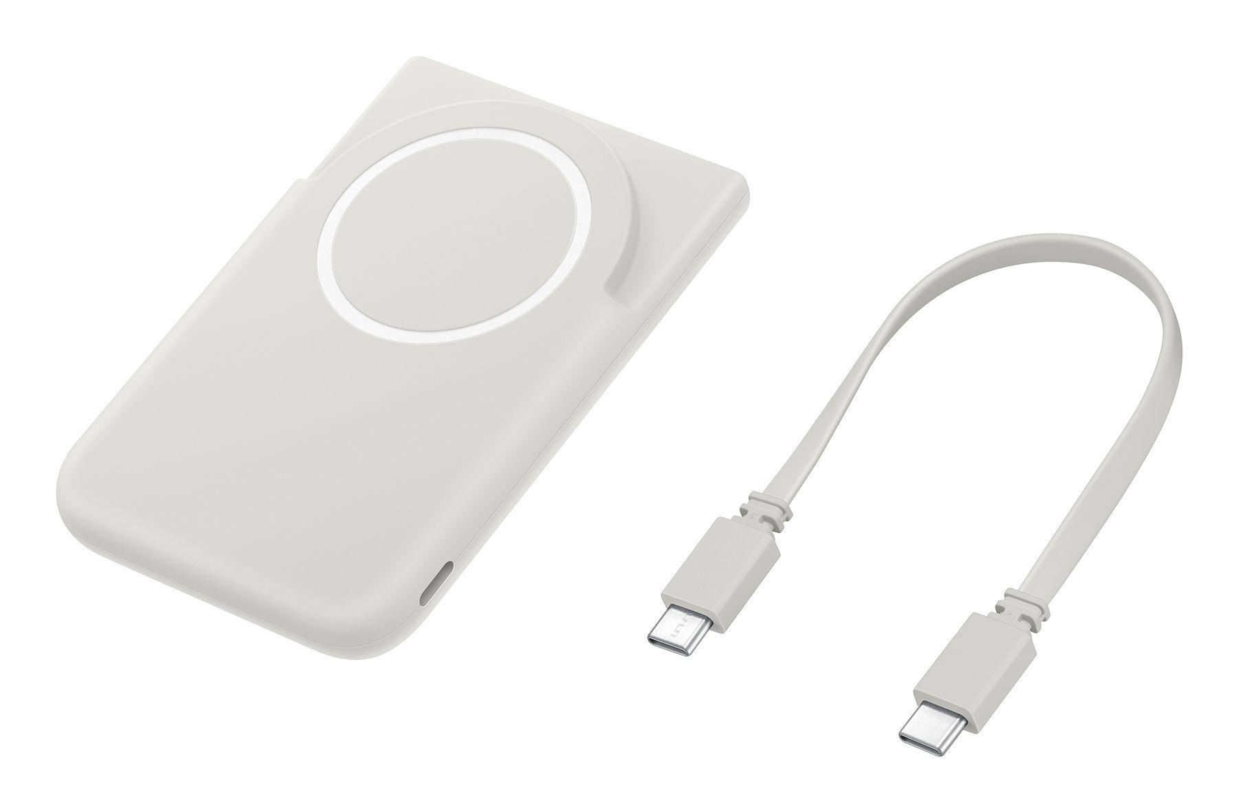Powerbank Magnética SAMSUNG MagCharger EB-U2500XJEGWW (5000 mAh - USB Type-C - Cinzento), miniatura 3