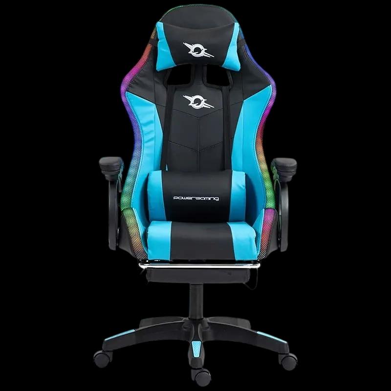 Cadeira Gaming POWERGAMING LED RGB (Preto e Azul)