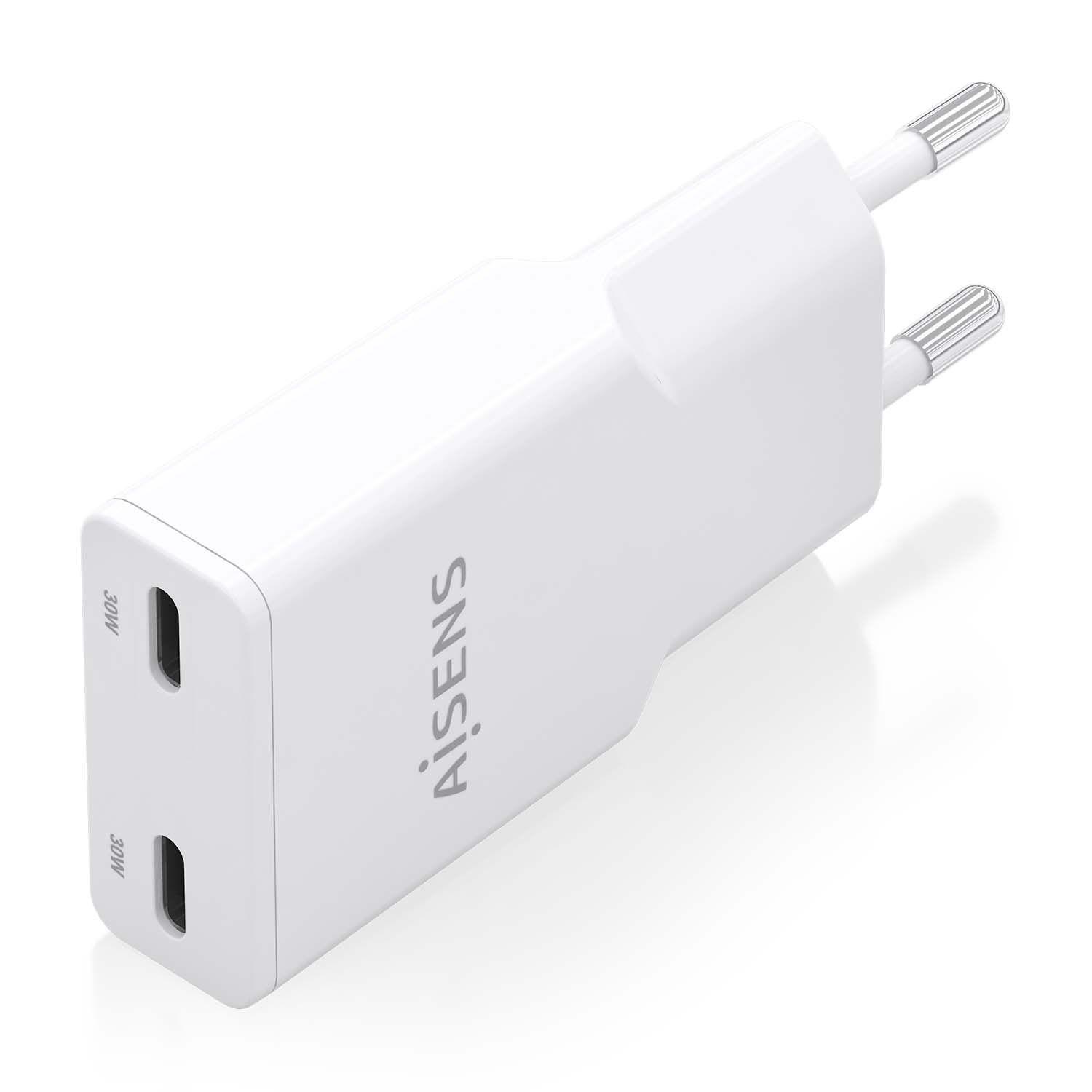 Carregador de Parede AISENS ASCH-30W2P048-W (30 W - Branco), miniatura 2