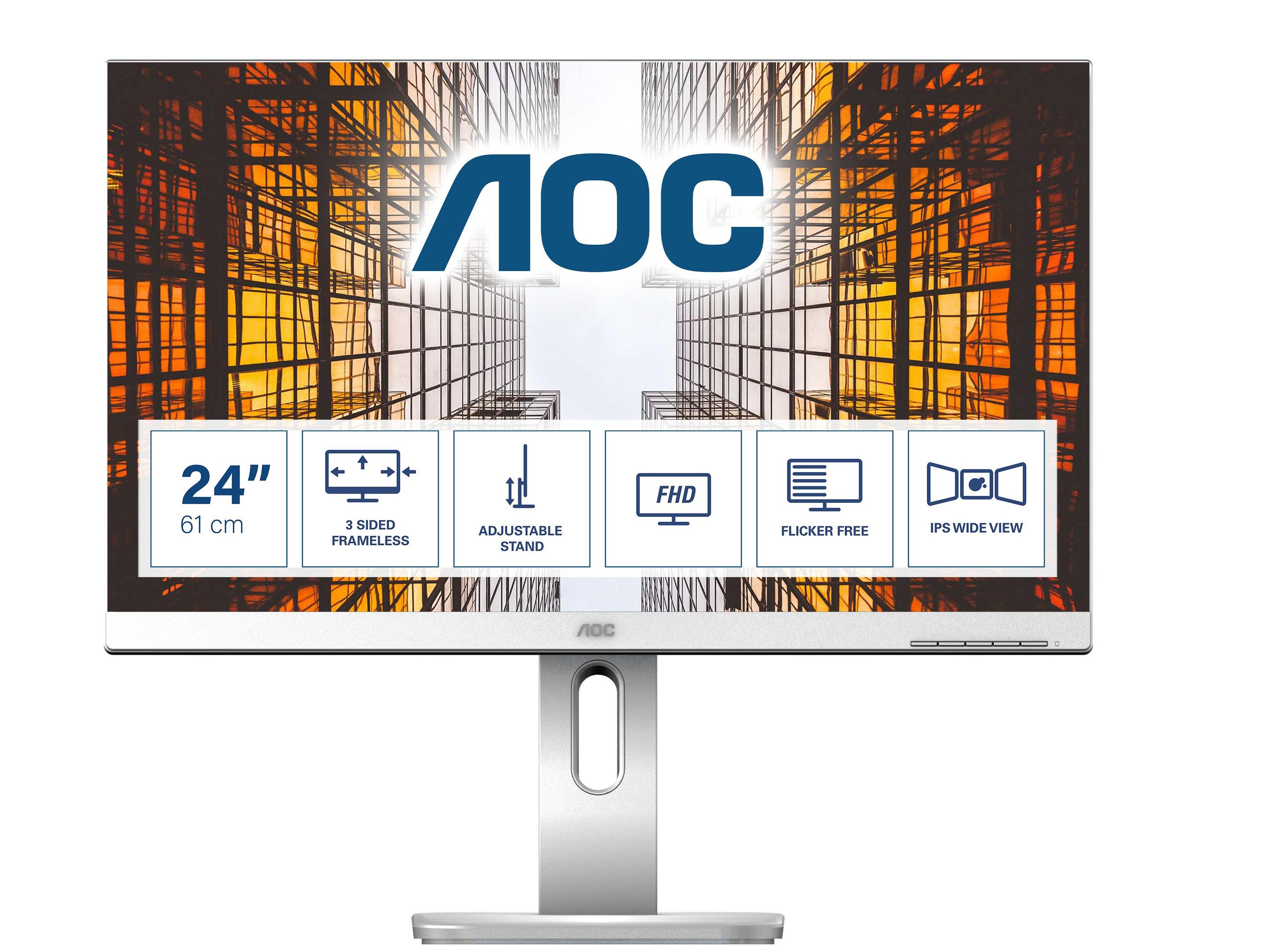 Monitor AOC X24P1/GR (24" - IPS - 60 Hz - Cinzento)