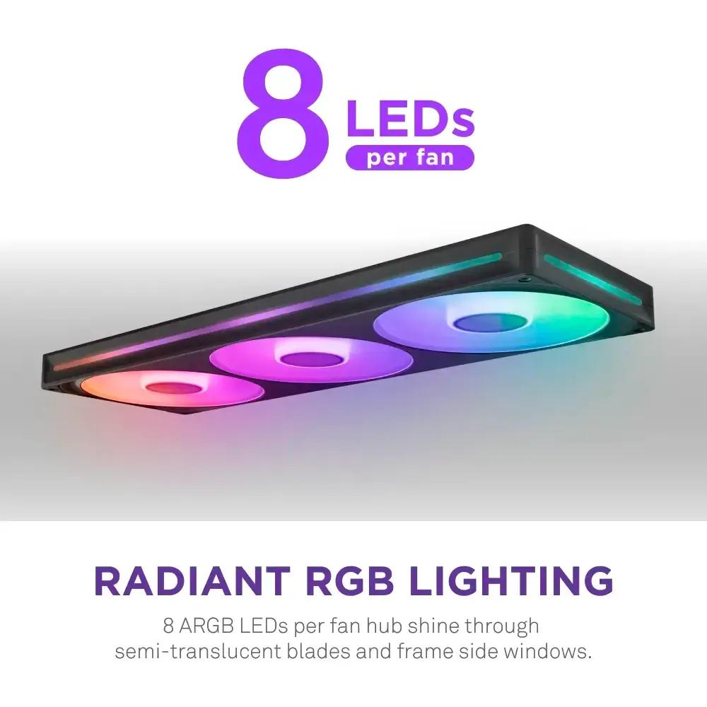 Ventoinha para Caixa de PC NZXT F420 RGB Core (Borracha e plástico - Multicor - Preto) — miniatura 5