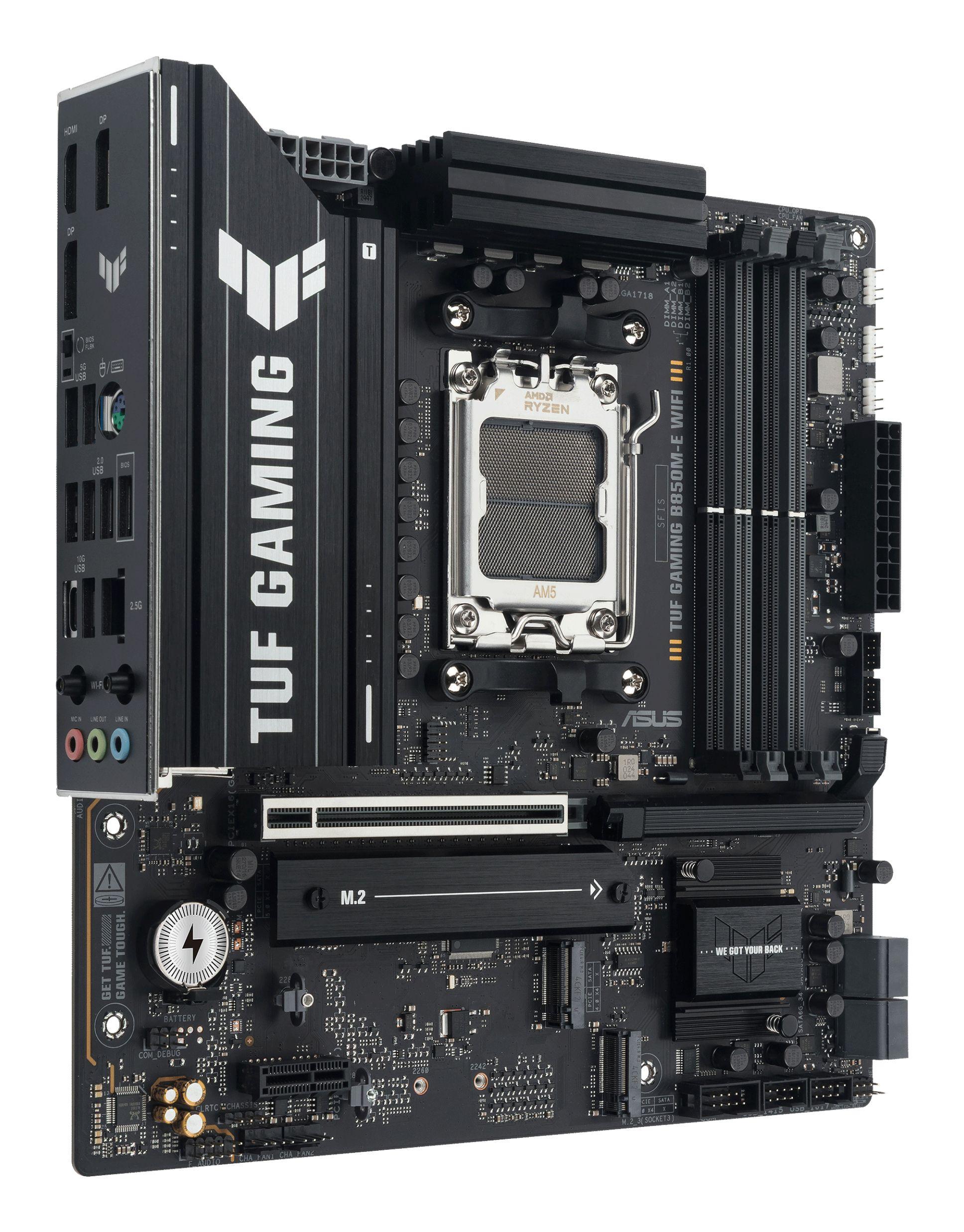 Motherboard ASUS TUF GAMING B850M-E WIFI (AM5 - micro-ATX - Duplo canal - Cinzento), miniatura 4