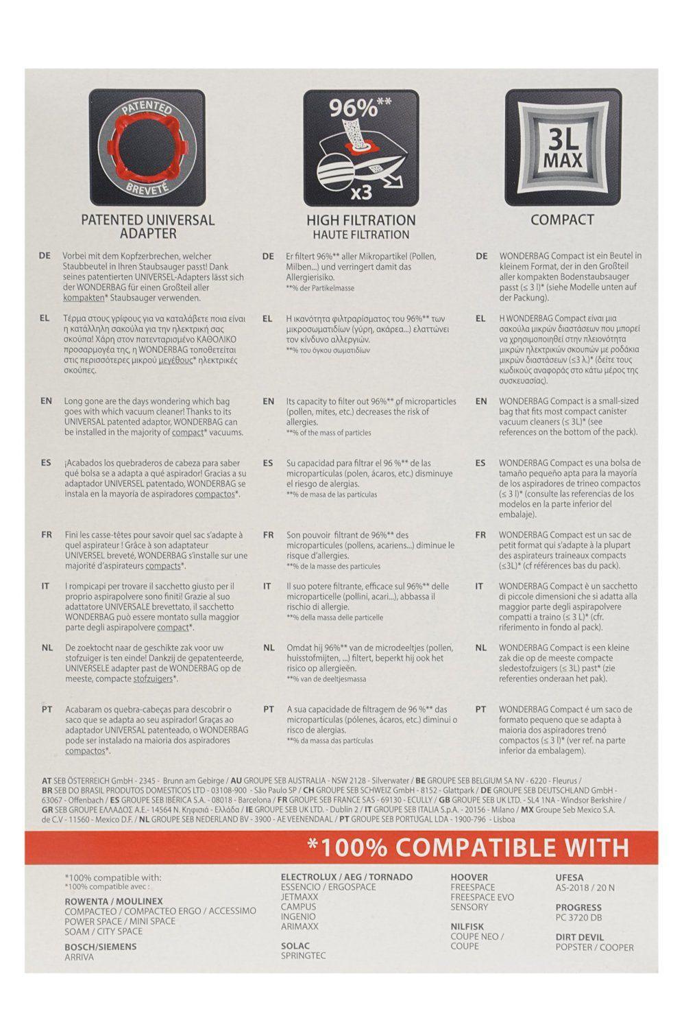 Sacos para Aspirador ROWENTA WB305120 (3 l), miniatura 4