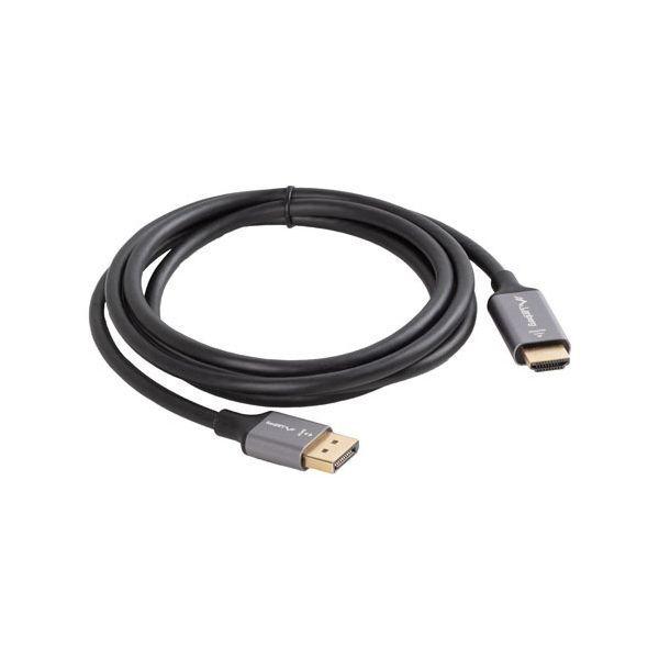 Cabo DisplayPort para HDMI LANBERG CA-DPHD-20CU-0018-BK (1,8 m - HDMI Type A - Preto e Prateado) — miniatura 4