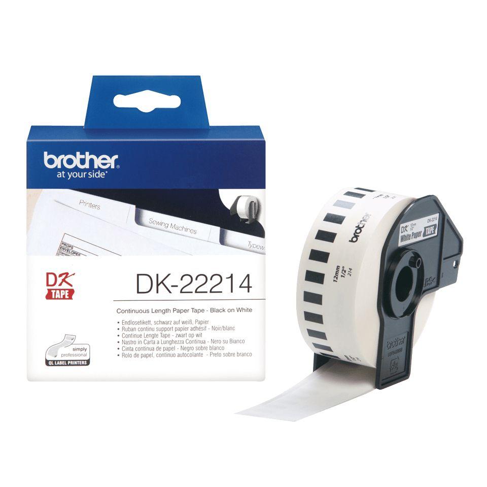 Fita de Etiquetas Contínua BROTHER DK-22214 (Branco)