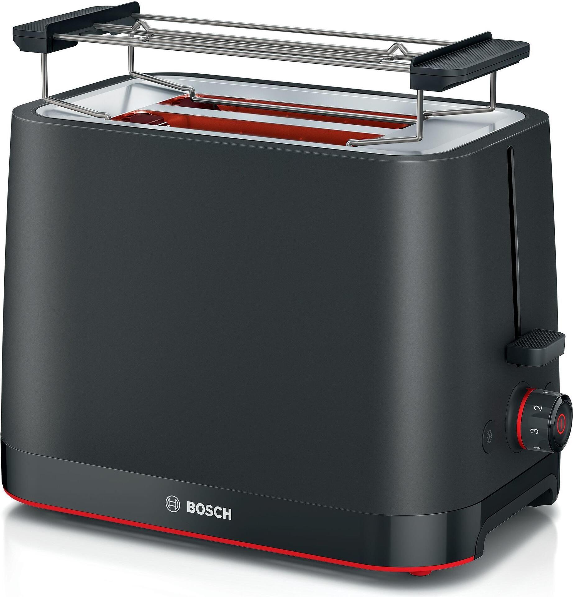 Torradeira BOSCH TAT3M123 (950 W - 2 fatias - Plástico - Preto)