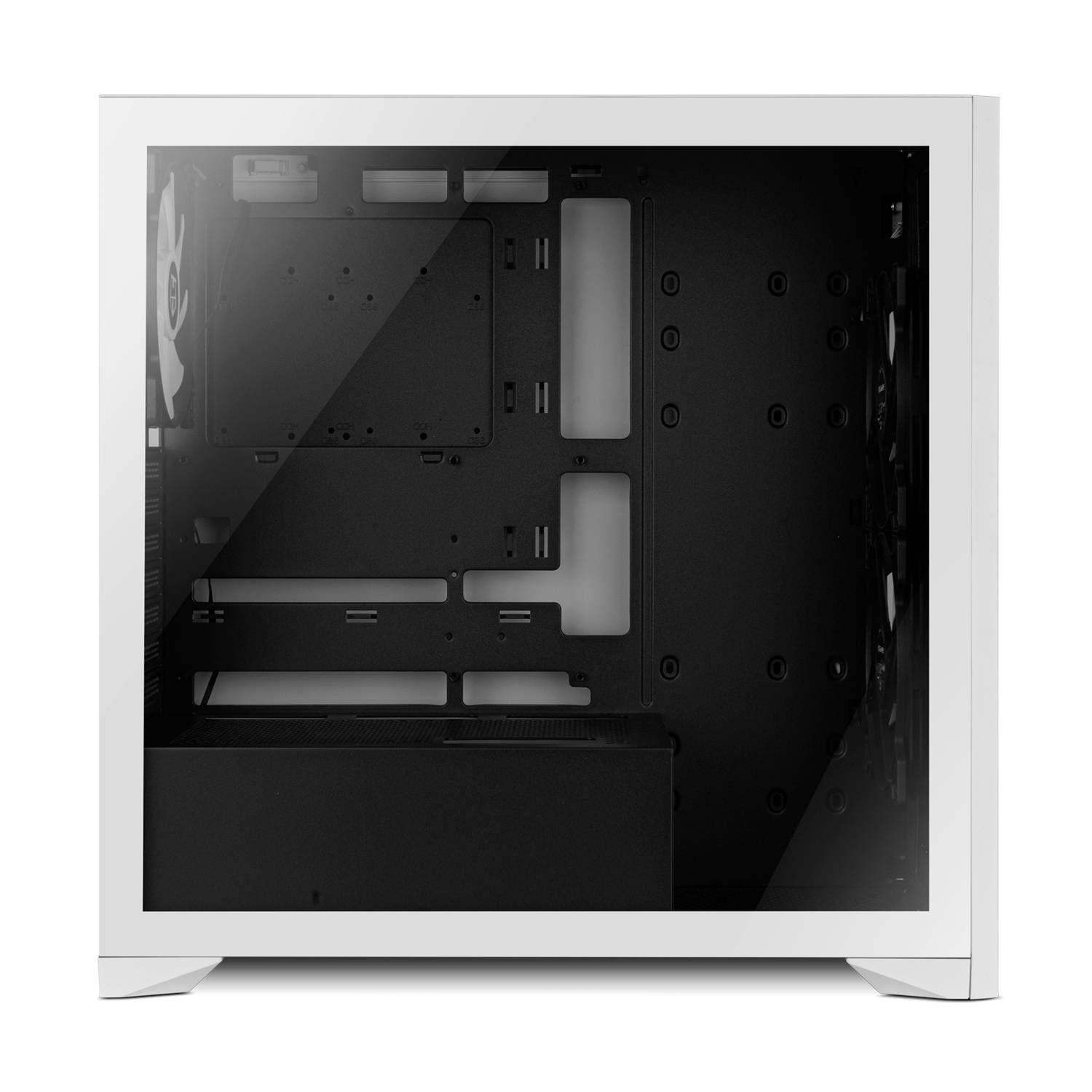 Caixa PC NOX Hummer Element (ATX, micro ATX, Mini-ITX - Semitorre - ATX, Mini-ITX, micro-ATX - Branco e Madeira) — miniatura 5