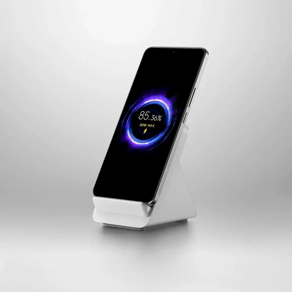 Carregador Sem Fios XIAOMI 80W Adaptive Wireless Charging Stand (80 W - Smartphone - Carregador Sem Fios - Qi - Branco) — miniatura 3