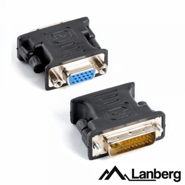 Adaptador DVI-I para VGA LANBERG AD-0012-BK (Fêmea - Macho - Preto), miniatura 2