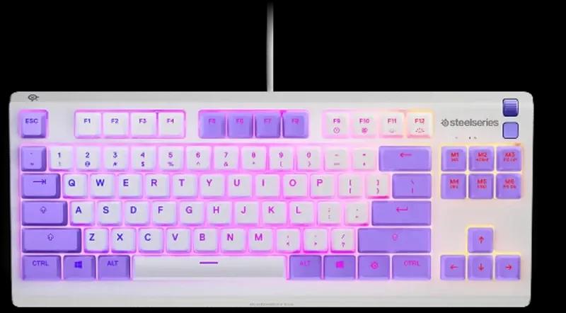 Teclado STEELSERIES Apex 3 TKL Amethyst (US - TKL, sem teclado numérico - RGB personalizável, 8 zonas - Branco) — miniatura 2