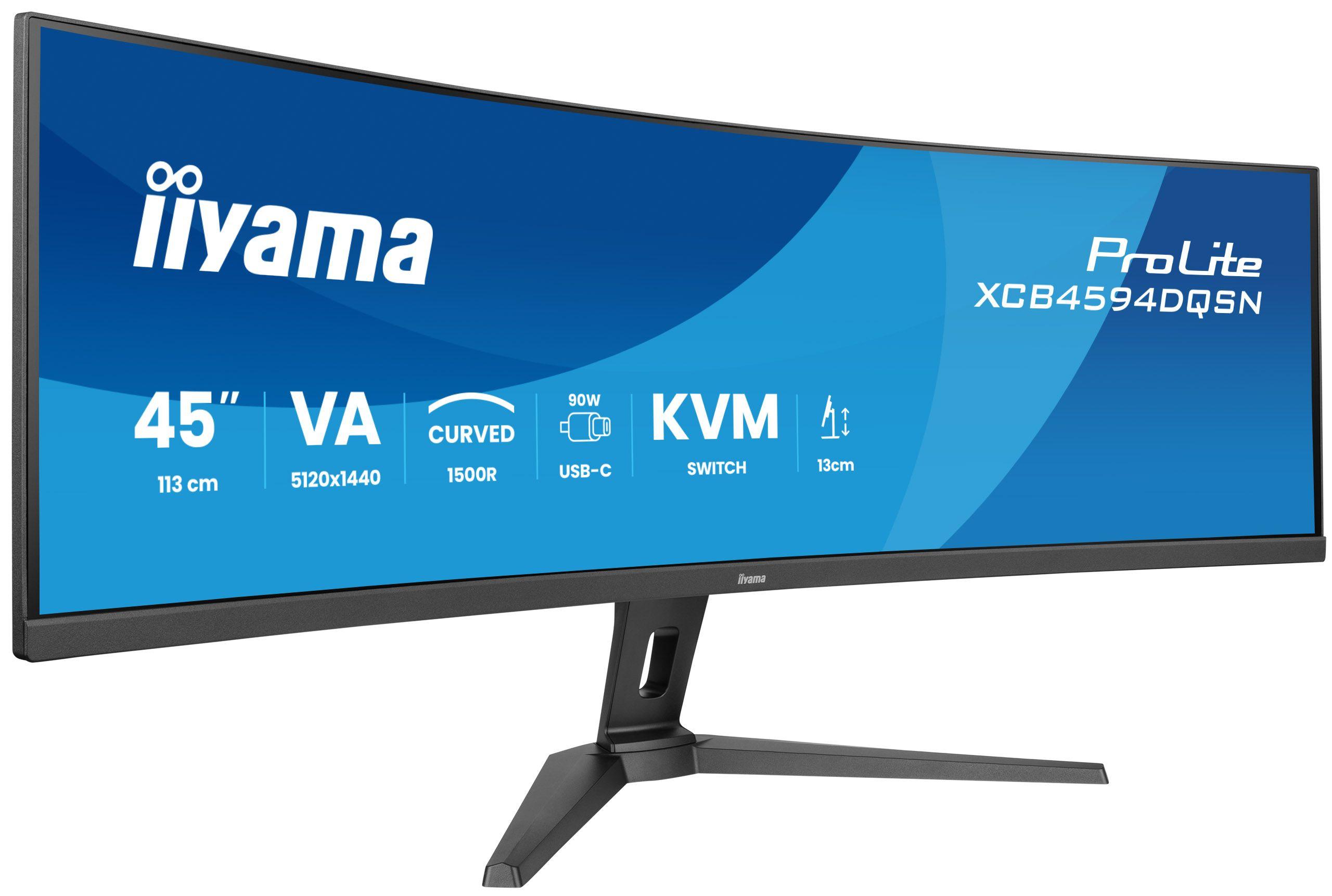 Monitor IIYAMA XCB4594DQSN-B1 (44,5" - VA - 165 Hz - Preto)