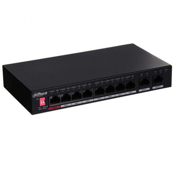 Switch DAHUA PFS3010-8ET-96-V2 (Gigabit Ethernet - 10, 100, 1000 Mbit/s - 4 MB - Preto), miniatura 3