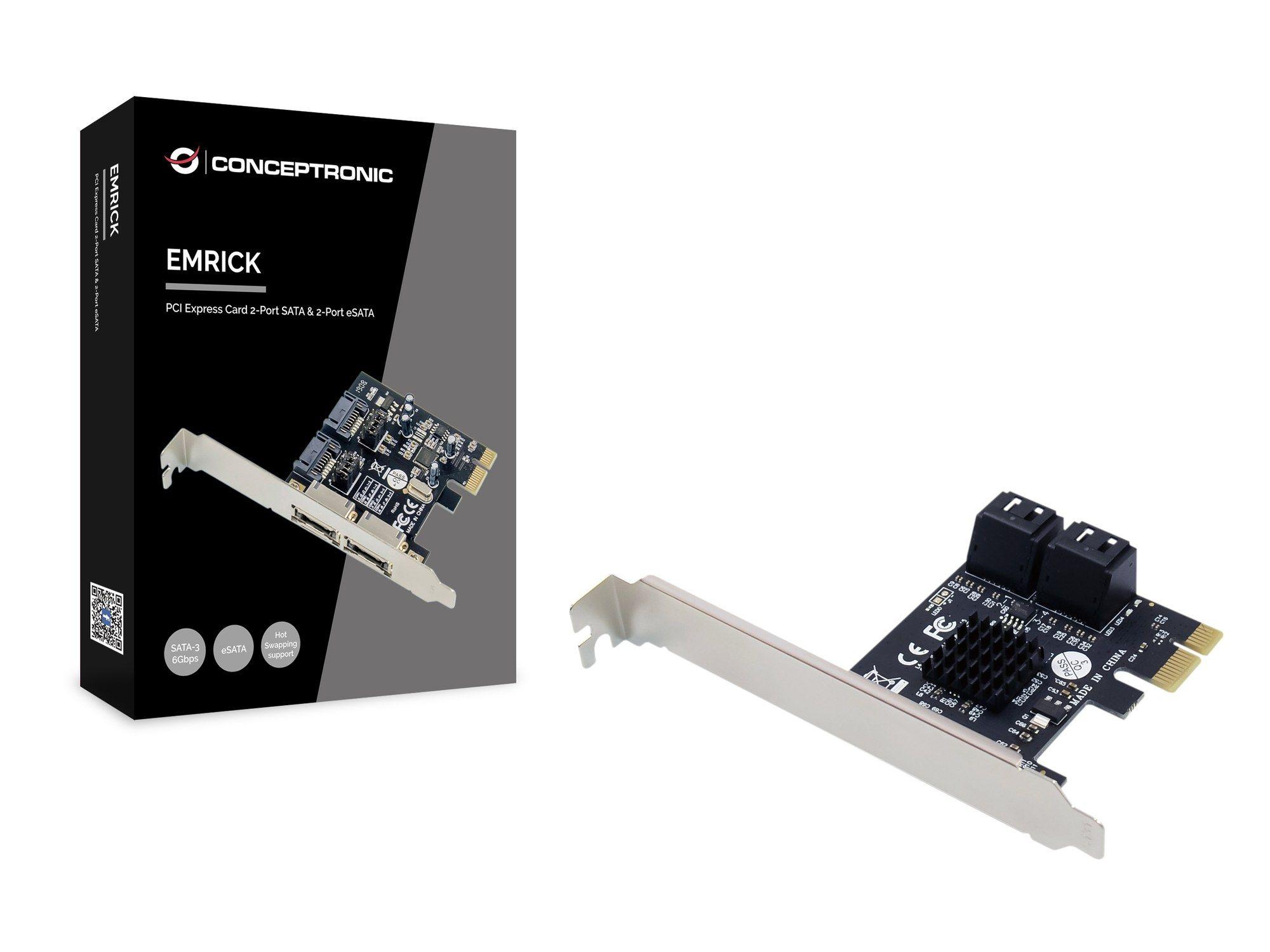 Placa PCIe CONCEPTRONIC CSATA600EXI (Preto) — miniatura 2