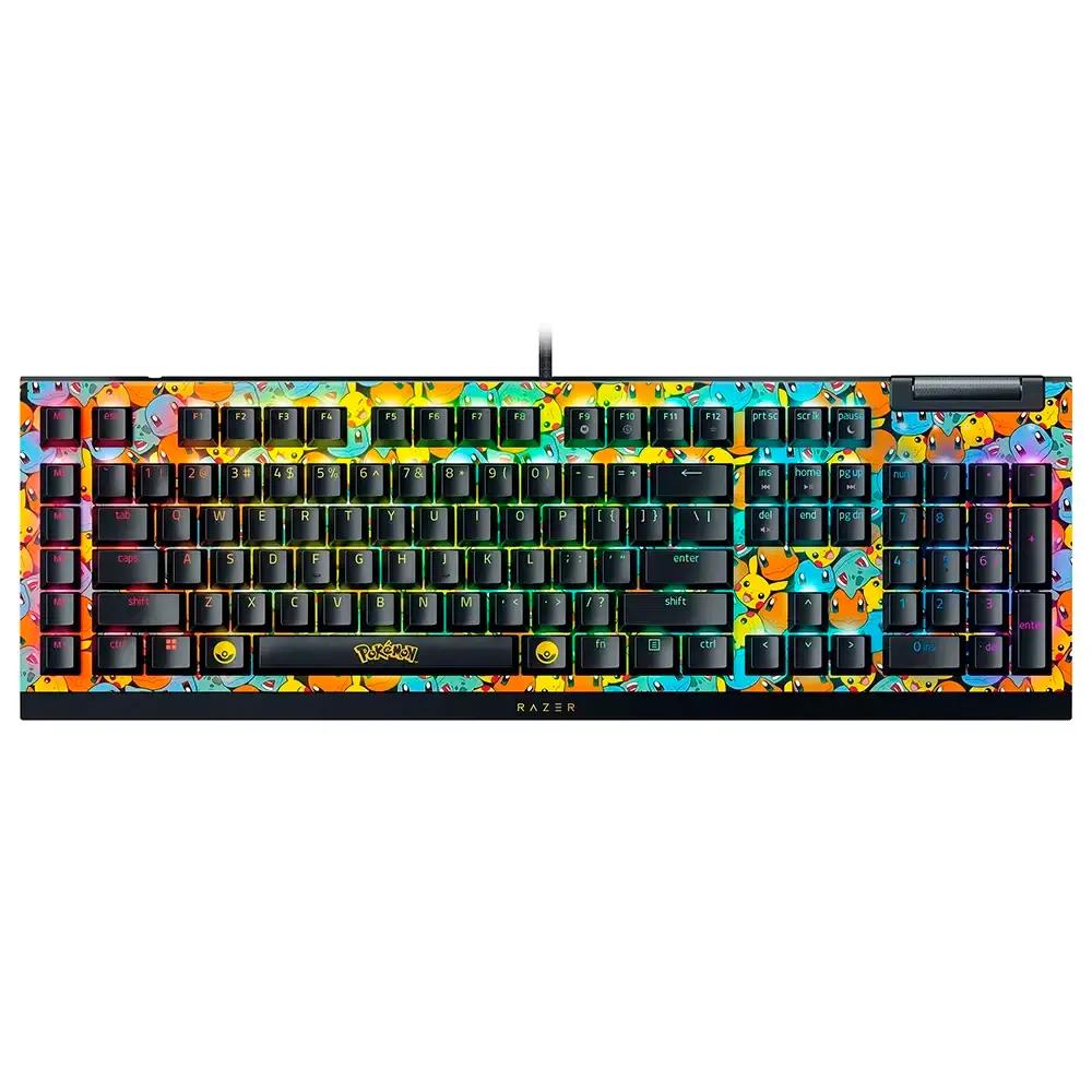 Teclado RAZER BlackWidow V4 X Pokémon Kanto Starters (Inglês - Mecânico - Tamanho completo - Preto) — miniatura 2