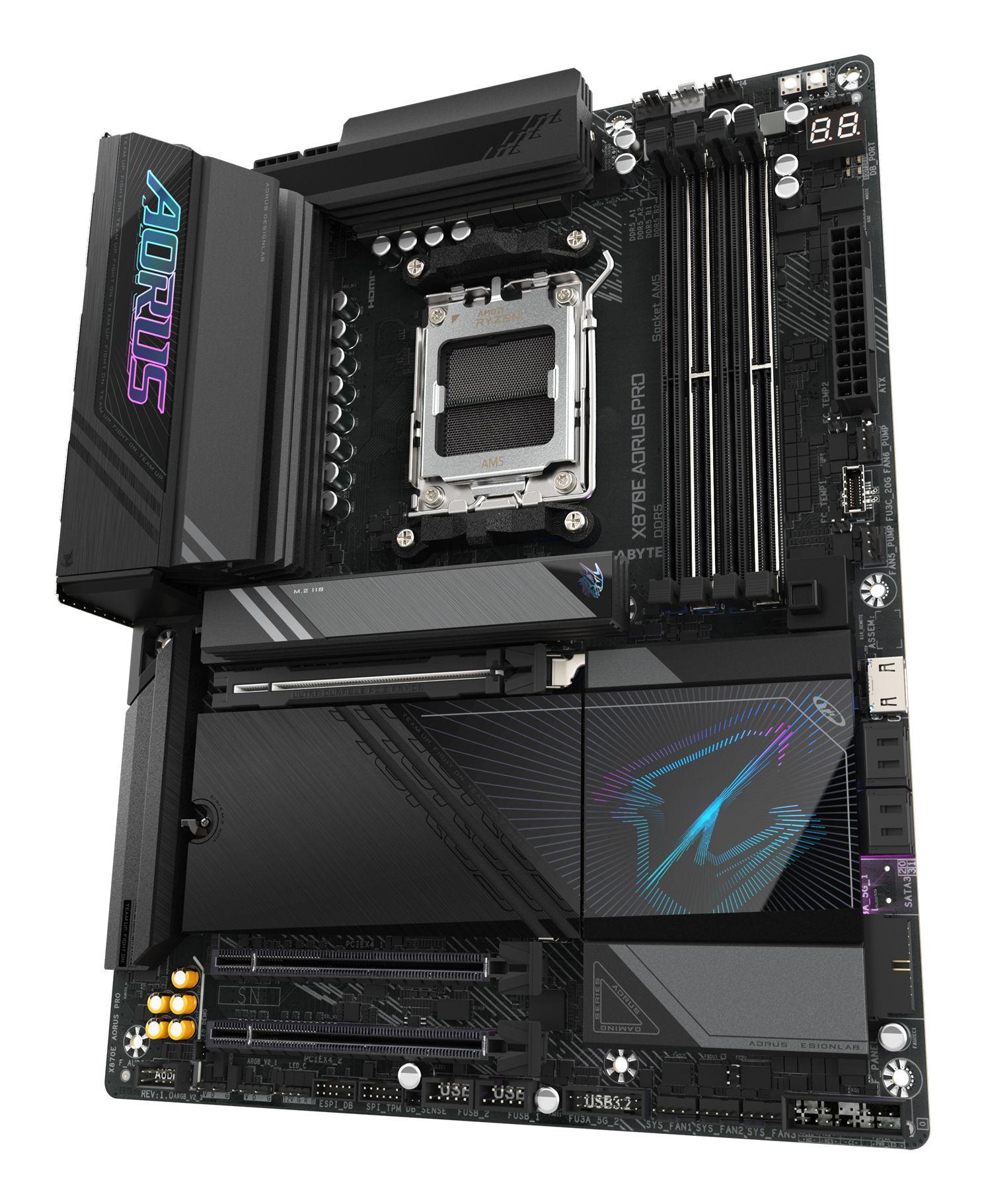 Motherboard GIGABYTE X870E AORUS PRO (AM5 - ATX - Duplo canal - Preto), miniatura 4