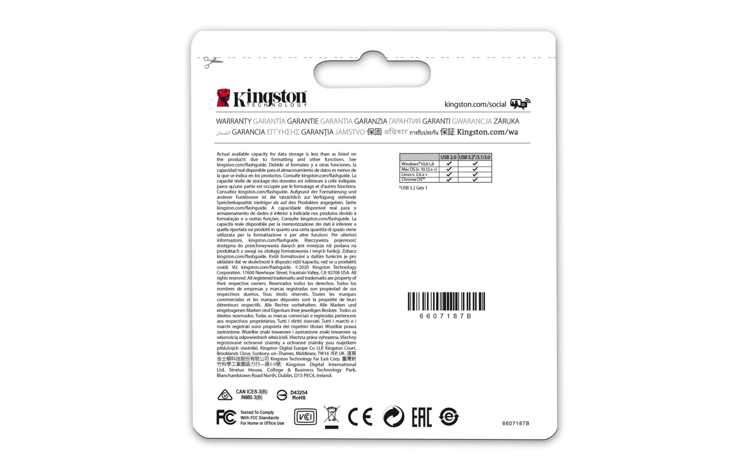 Pen USB KINGSTON DataTraveler Micro (64 GB - Sem tampa - USB Type-A - Prateado) — miniatura 5