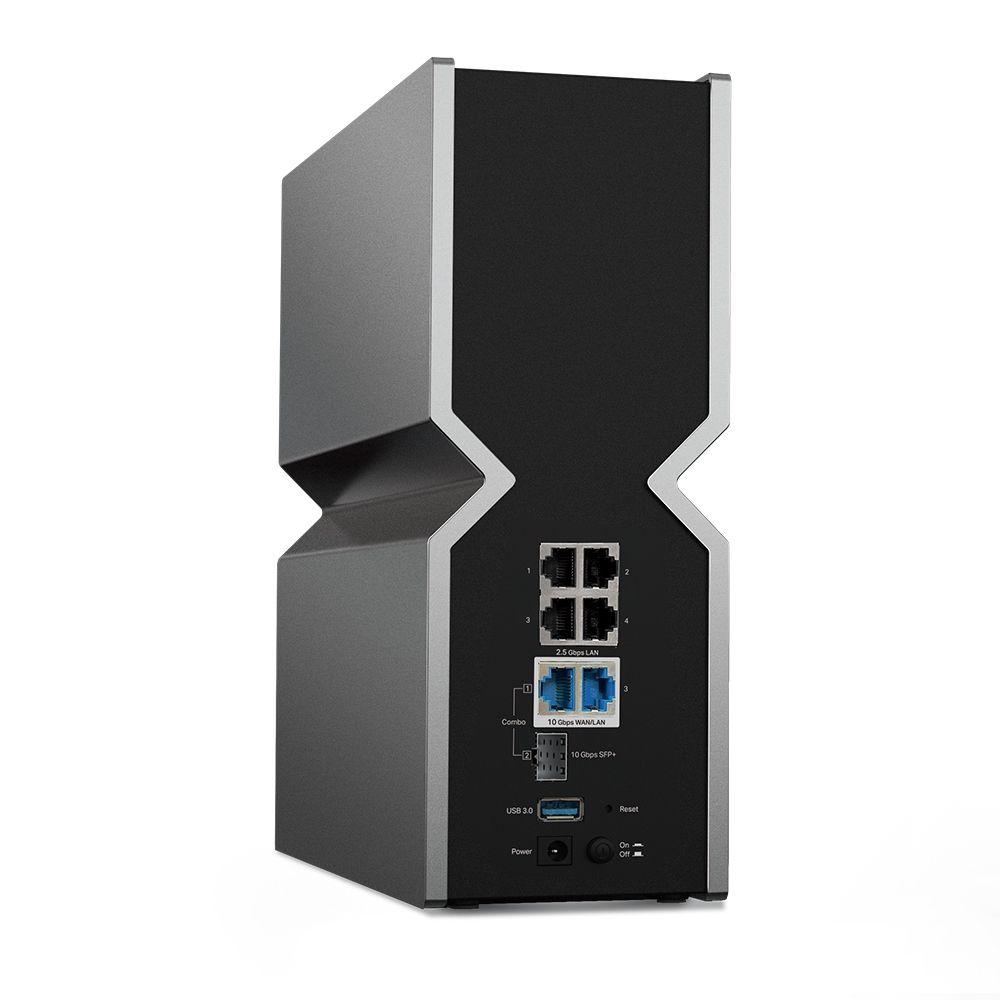 Router TP-LINK Archer BE800 (Wi-Fi 7 - 19000 Mbit/s - Multi-Gigabit Ethernet - Preto e Aço Inoxidável) — miniatura 4