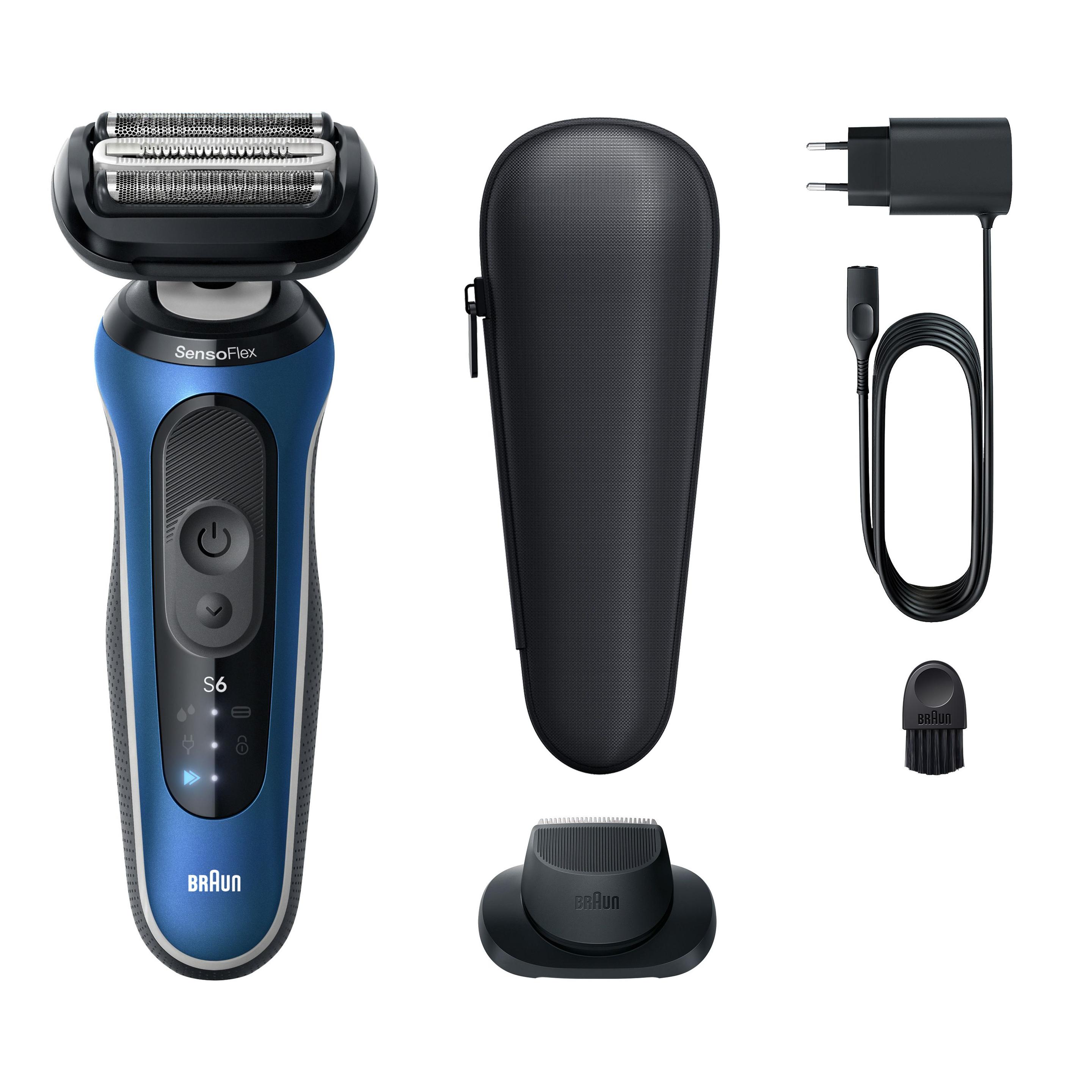 Máquina de Barbear BRAUN Series 6 62-B1200S (Aço inoxidável - Azul)
