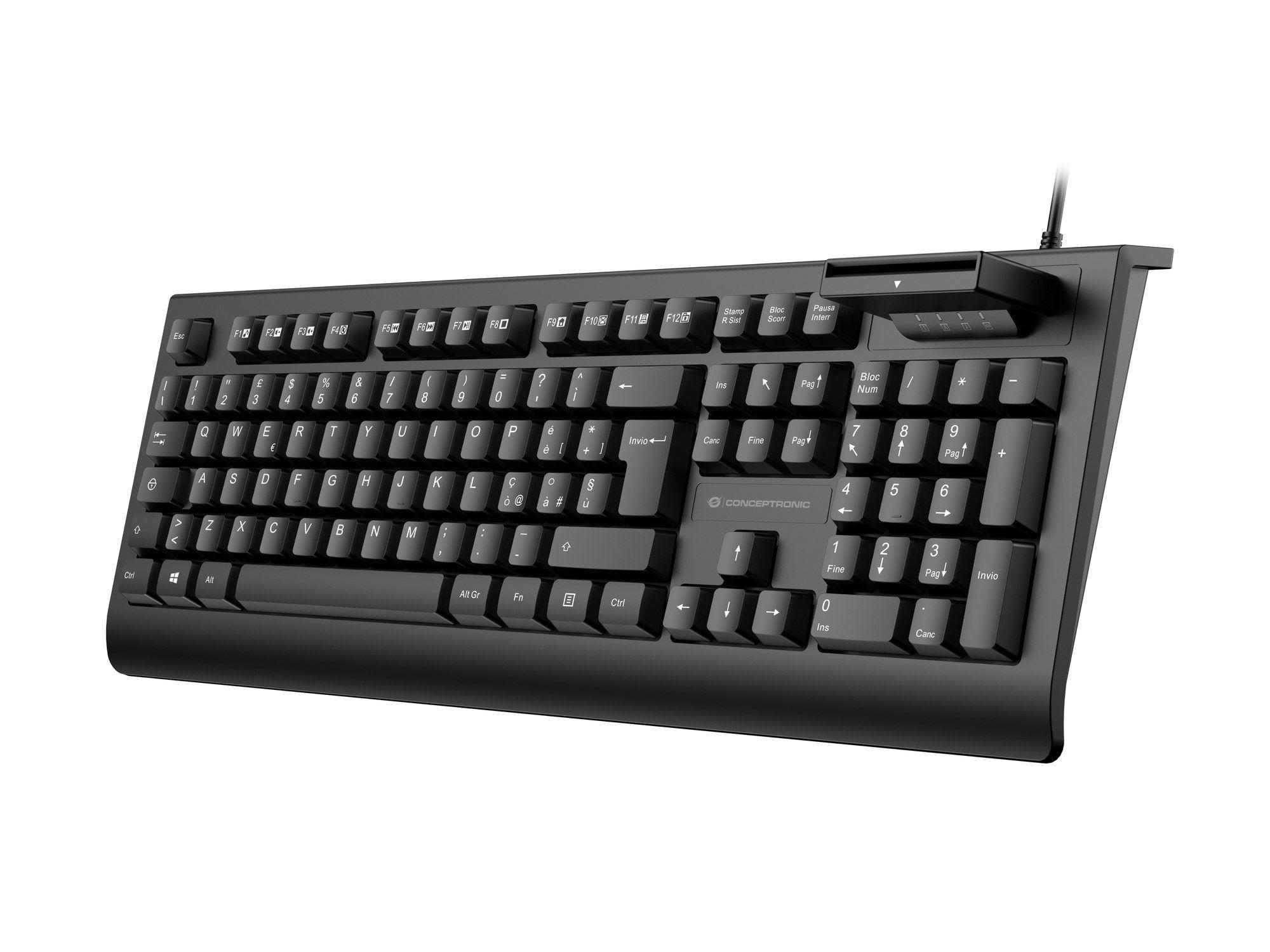 Teclado CONCEPTRONIC KAYNE01IT (Italiano - Tamanho completo - USB - Preto), miniatura 2