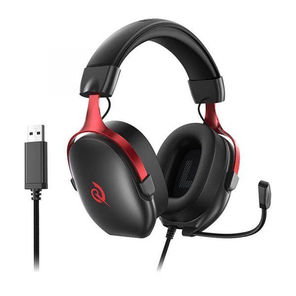 Headset Gaming QCY Heroad VN200 (Sem fios - PC e PS5 - Preto e Vermelho) — miniatura 3