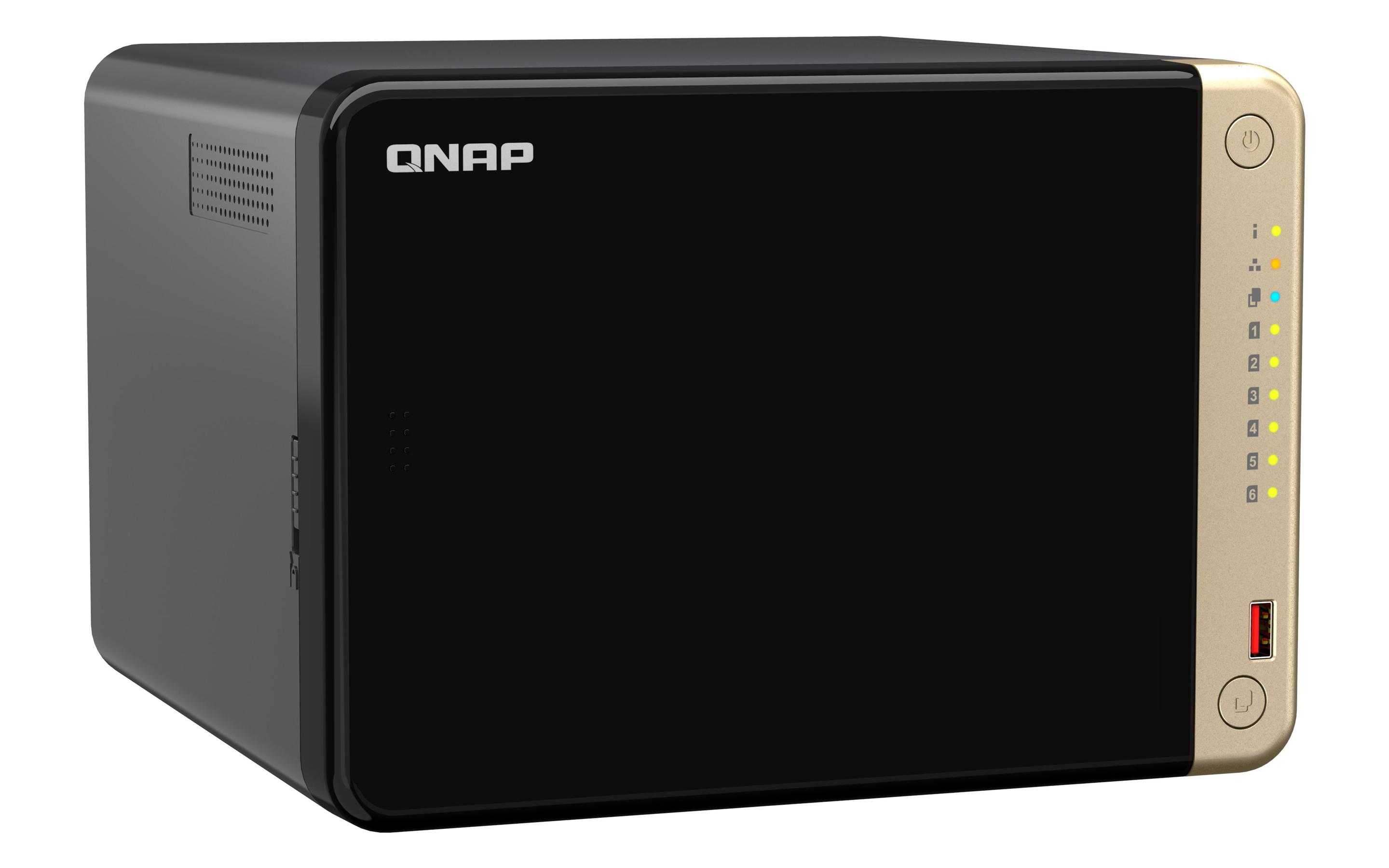 NAS QNAP TS-664-8G (M.2, Serial ATA III - 8 GB - 6 baias - Preto e Bronze), miniatura 3