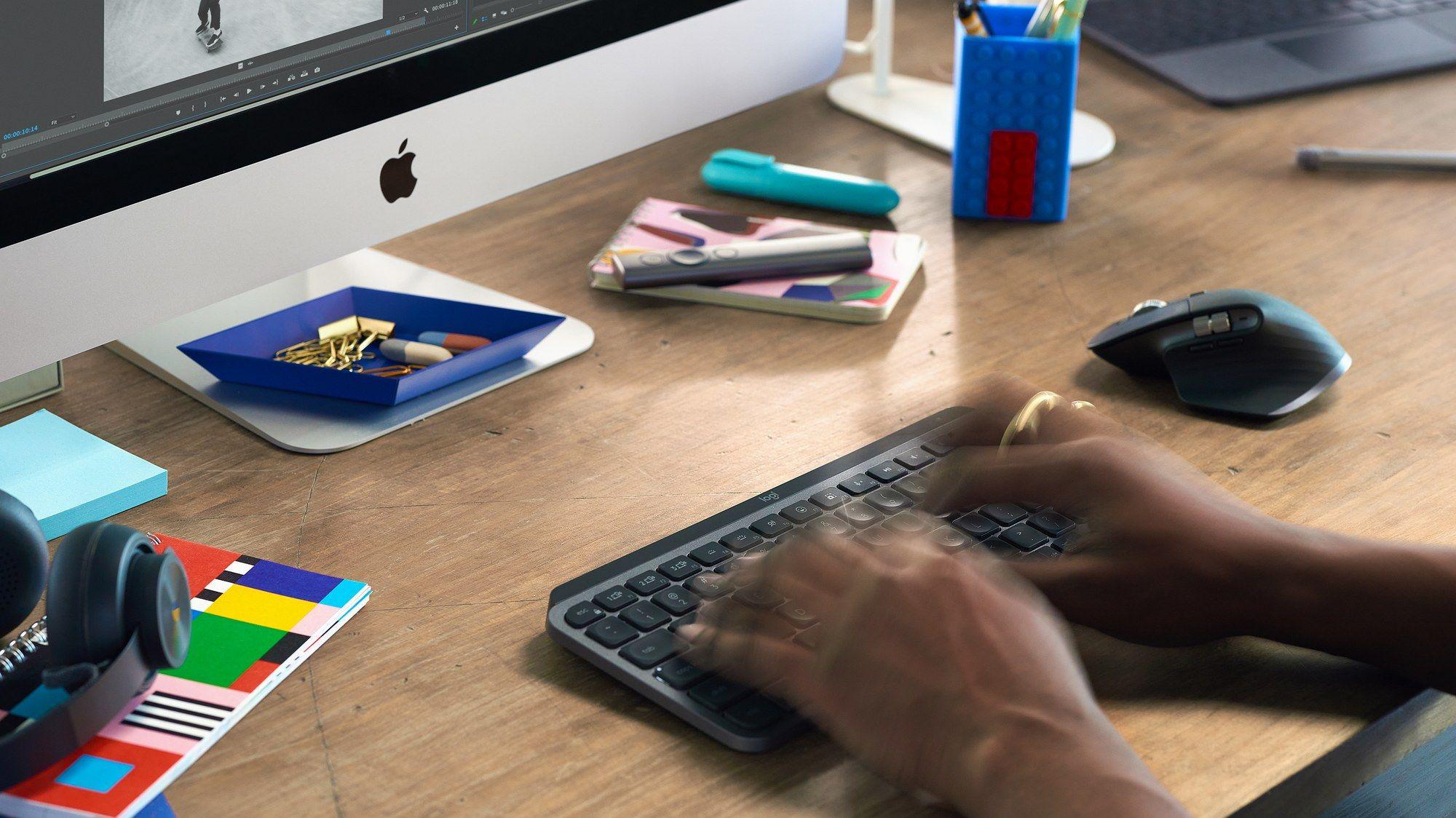 Teclado LOGITECH MX Keys Mini (Inglês - Teclas tesoura - RF Wireless + Bluetooth - Grafite) — miniatura 6