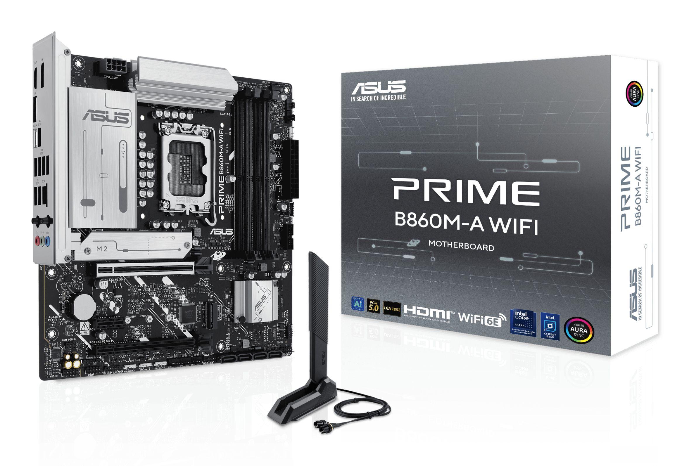 Motherboard ASUS Prime B860M-A WIFI (LGA 1851 (Socket V1) - Intel Core Ultra - micro-ATX)