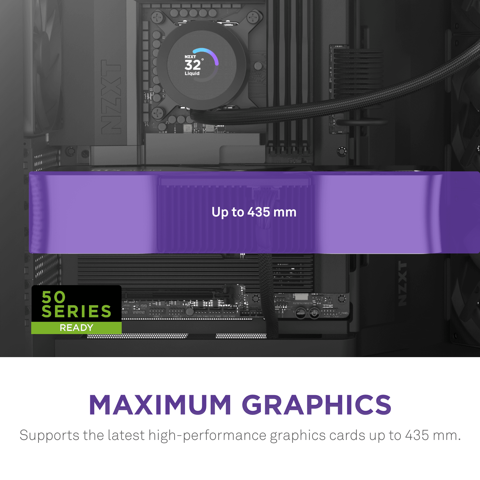 Caixa PC NZXT H9 Flow (2025) (ATX, EATX, micro ATX, Mini-ITX - Mid Tower - SGCC, vidro temperado, rede - Preto) — miniatura 6