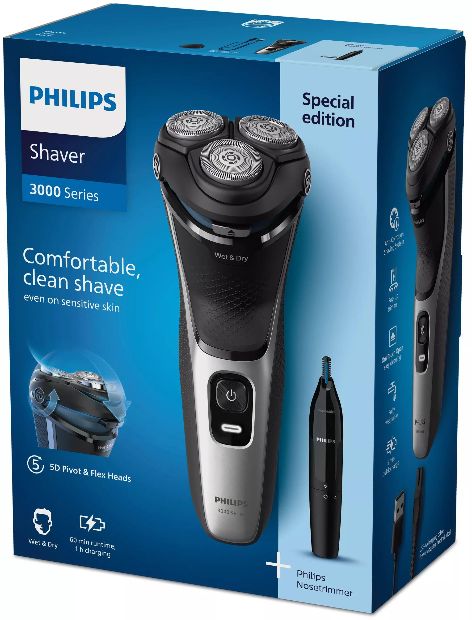Máquina de Barbear PHILIPS S3143/02 (Preto e Prateado) — miniatura 3