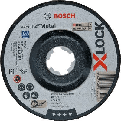 Disco de Desbaste BOSCH Expert for Metal A 30 T BF (Preto e Branco)