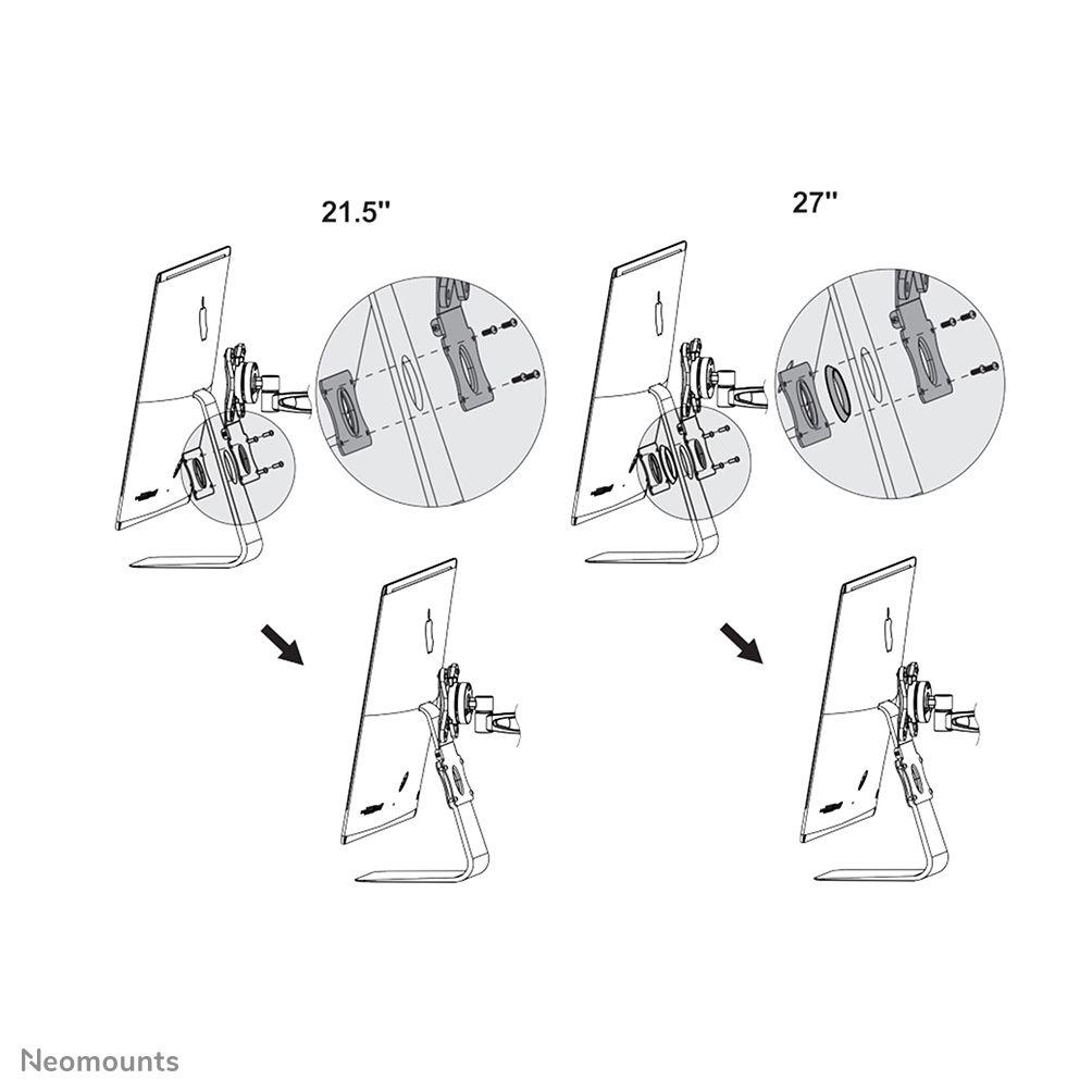Adaptador VESA para iMac NEOMOUNTS FPMA-VESAMAC2127 (100 x 100 mm - 15 kg - Prateado), miniatura 2