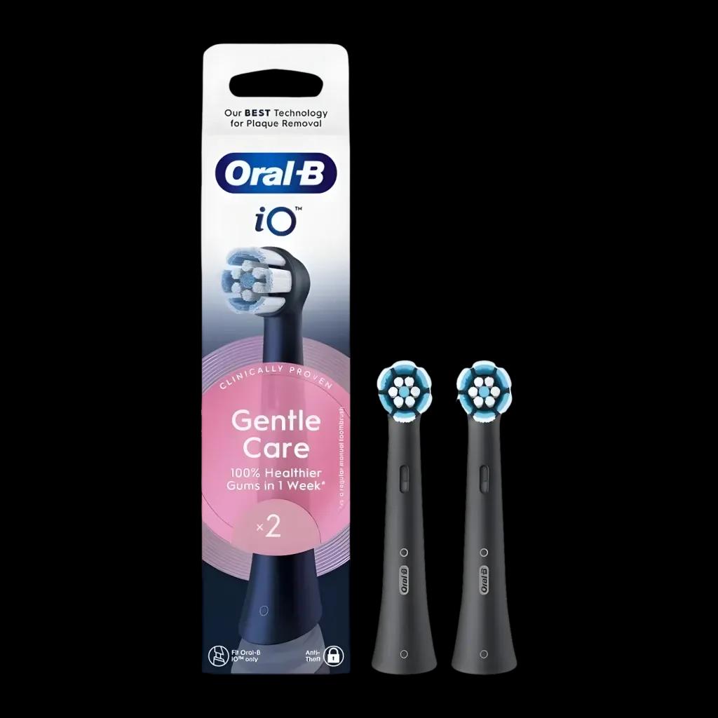Cabeças de Escova de Dentes BRAUN Oral-B iO Gentle Care (Preto)