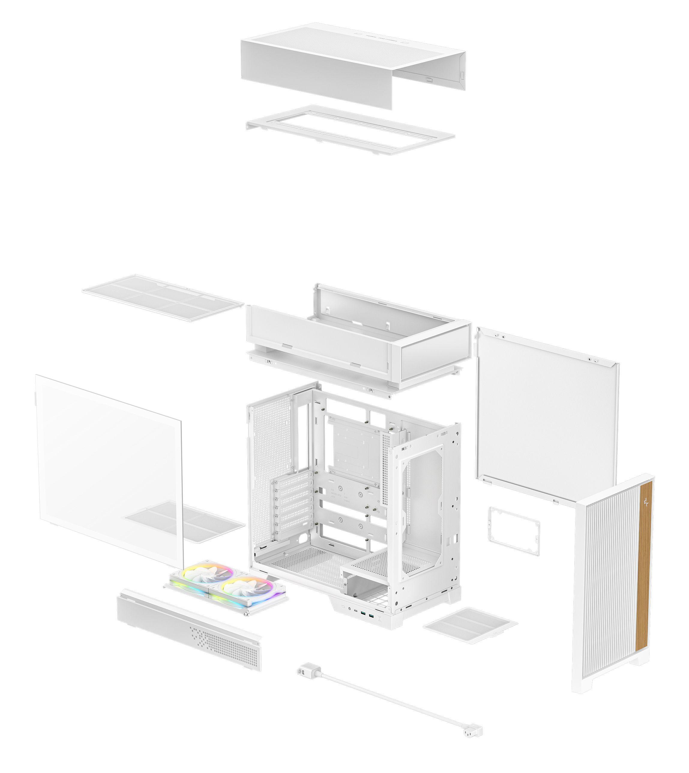 Caixa PC DEEPCOOL CL660 WH (Mini-ITX, micro ATX, ATX - ATX, PS2, SFX, SFX-L - 2.5" - Branco) — miniatura 11