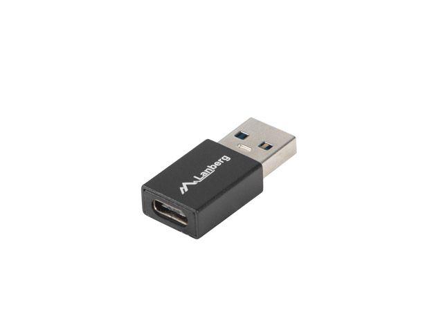 Adaptador USB-C para USB-A LANBERG AD-UC-UA-01 (USB 3.0 Type C - USB 3.0 Type A - Preto)