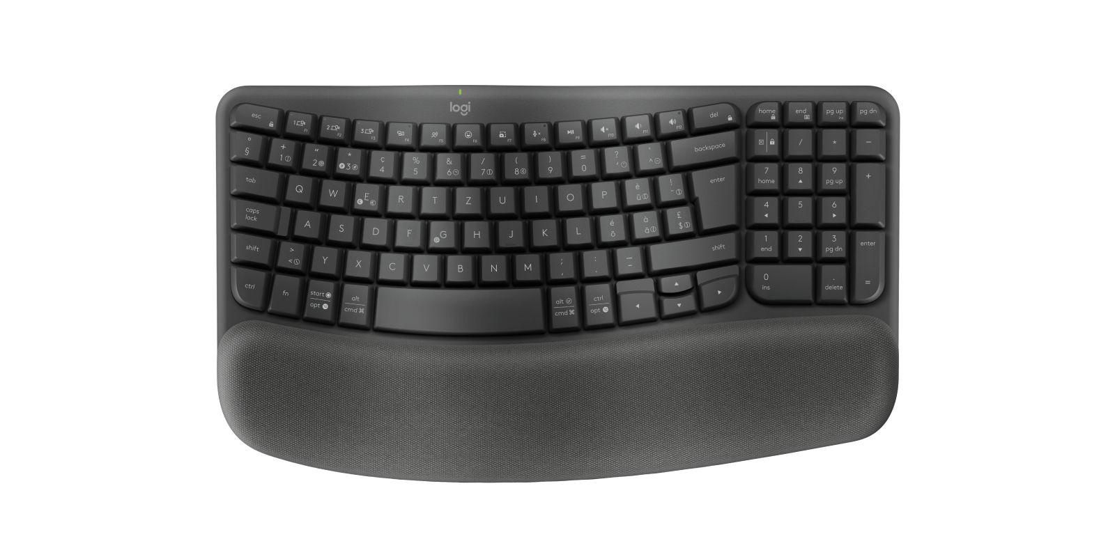 Teclado LOGITECH Wave Keys (Suíço - Interruptor de membrana - Tamanho completo - Grafite)