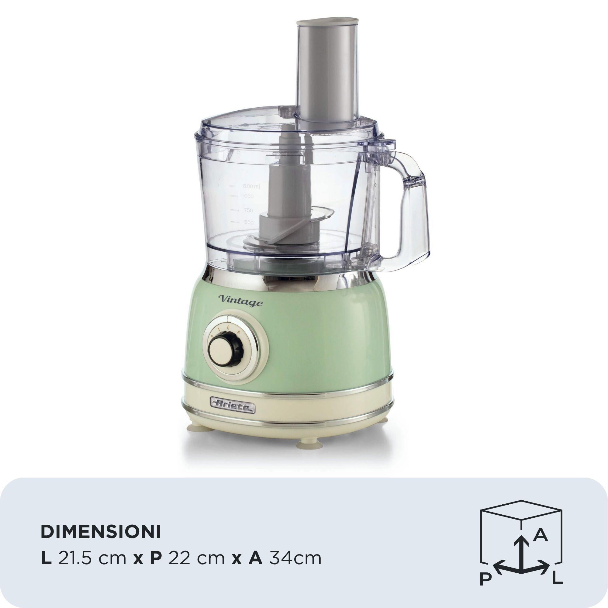 Robô de Cozinha ARIETE Vintage Line 1781/04 (Altura 34 cm - Verde), miniatura 2