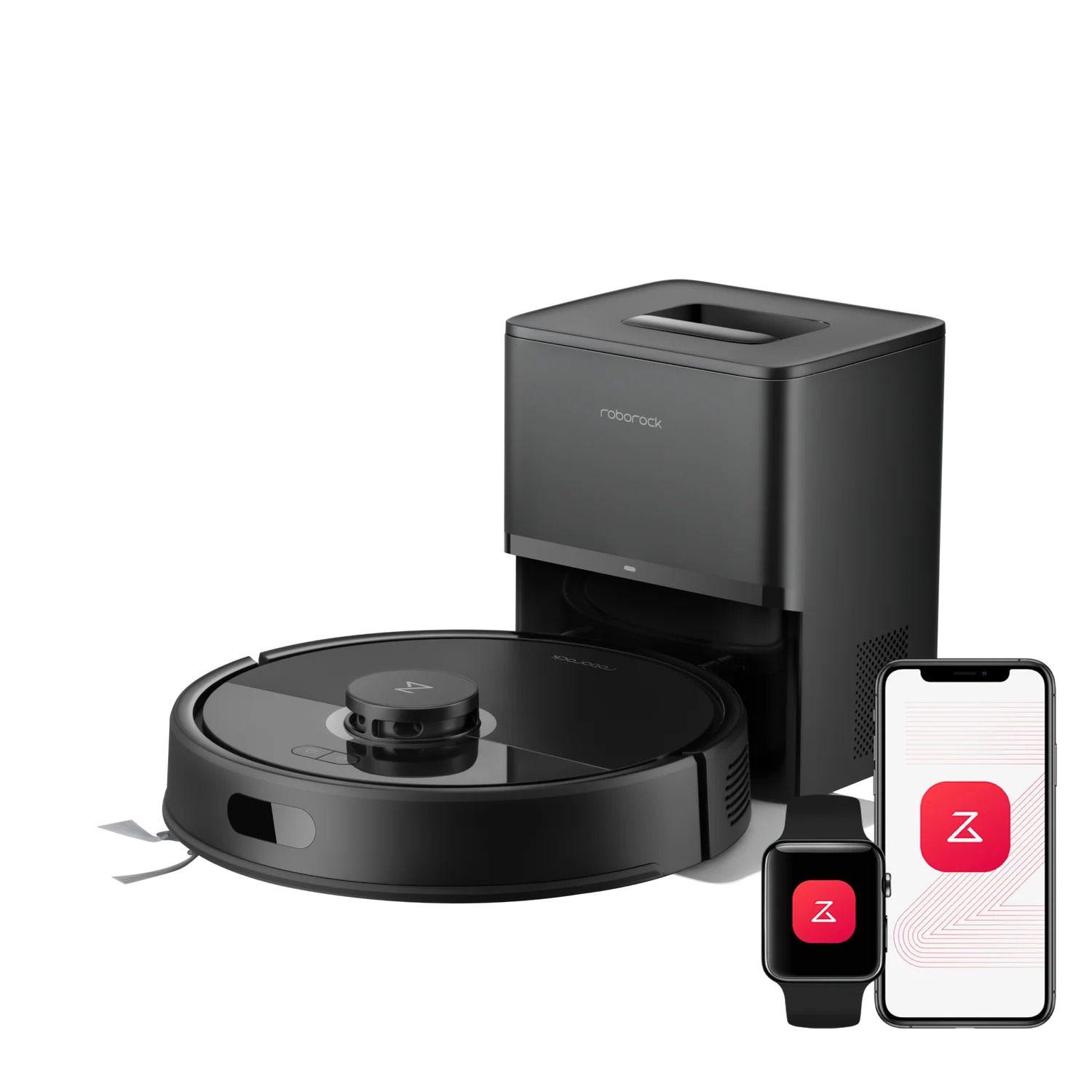 Robot Aspirador com Mopa e Base de Esvaziamento Automático ROBOROCK Q7TF+ (10000 Pa - LiDAR - 0,2 l - Preto)