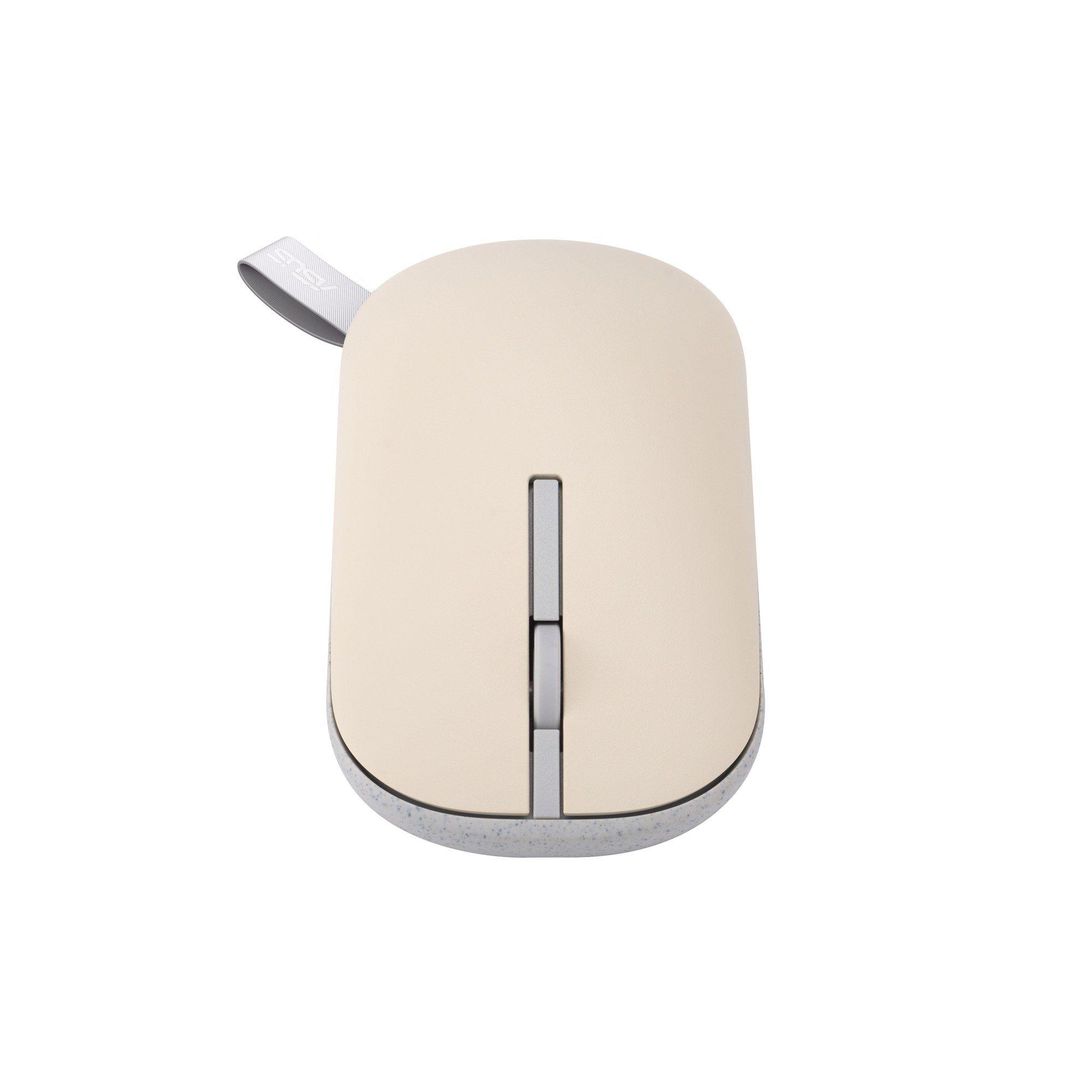 Rato ASUS Marshmallow MD100 (Ambidestro - 1600 DPI - Ótico - Bege/Verde) — miniatura 3