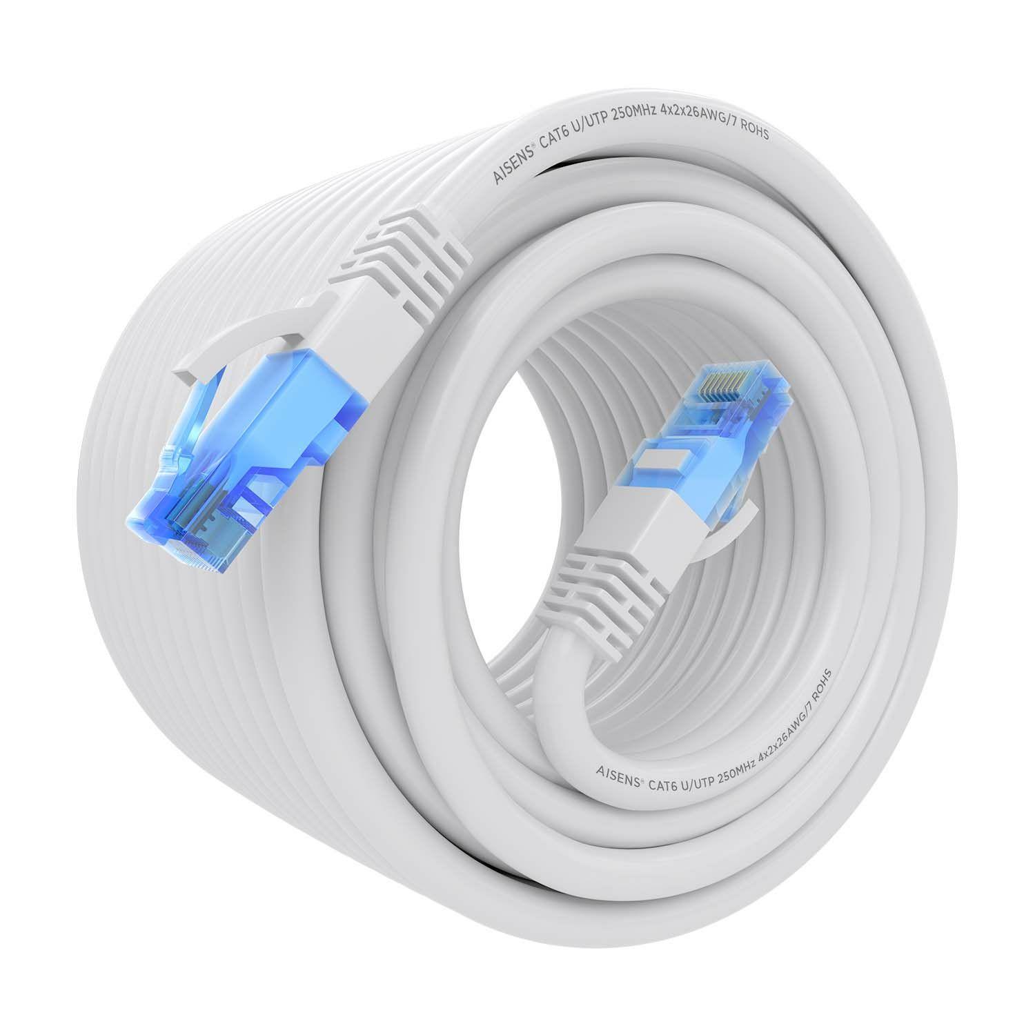 Cabo de Rede AISENS A135-0827 (15 m - Cat6 - RJ-45 - Branco), miniatura 2