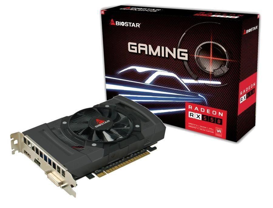 Placa Gráfica BIOSTAR VA5505RF41 (AMD Radeon RX 550 - 6000 MHz - 4 GB GDDR5 - Preto)