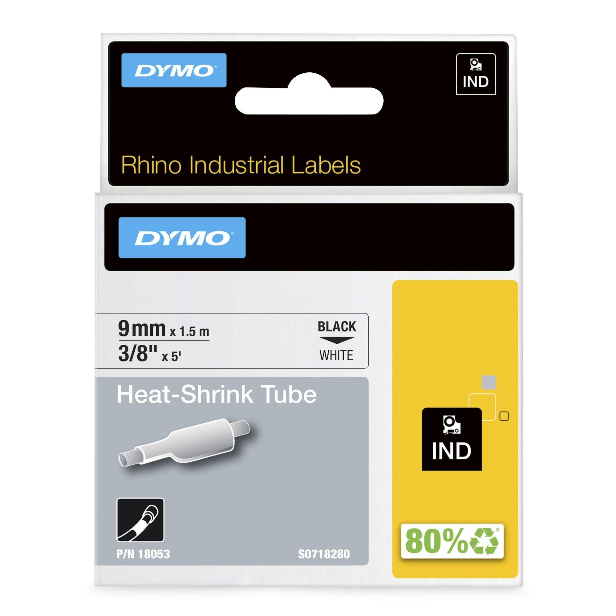 Fita de Impressão Termorretrátil DYMO Rhino 18053 (Preto sobre Branco)