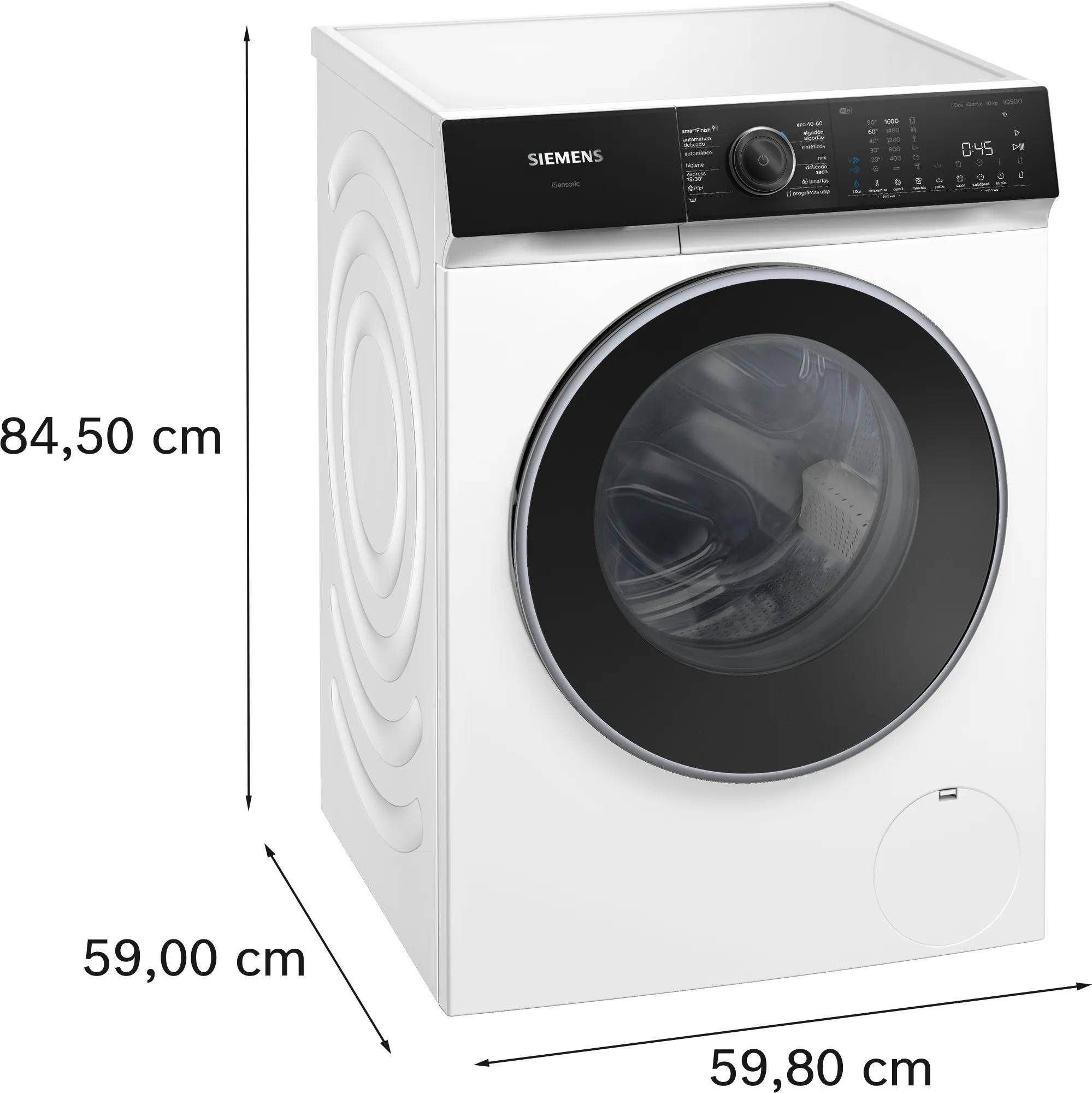 Máquina de Lavar Roupa Independente SIEMENS iQ500 WG56H2A0ES (1600 RPM - A - B - Branco), miniatura 4