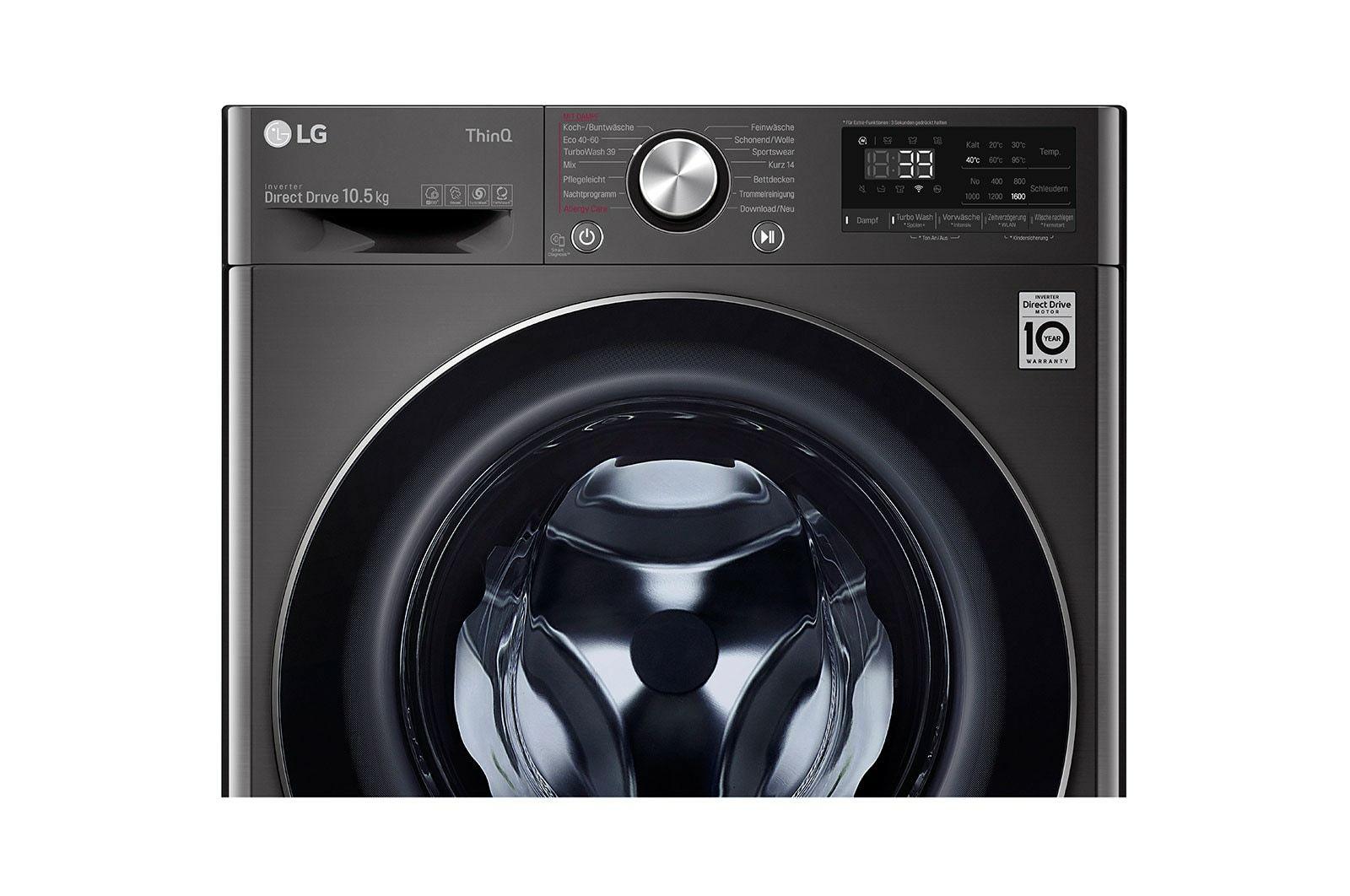Máquina de Lavar Roupa Independente LG F6WV710P2S (1600 RPM - A - B - Preto/Inox), miniatura 5