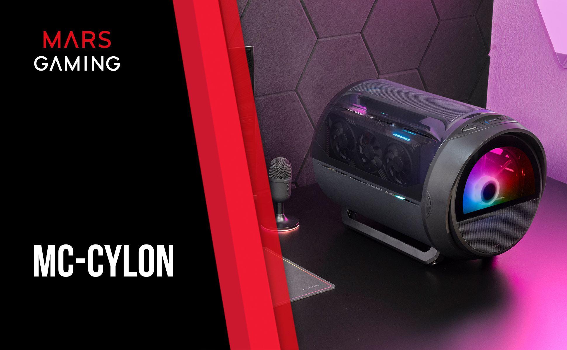 Caixa Micro-ATX MARS GAMING MC-CYLON (Micro ATX, Mini-ITX - Mini Tower - 16 cm - Preto) — miniatura 9