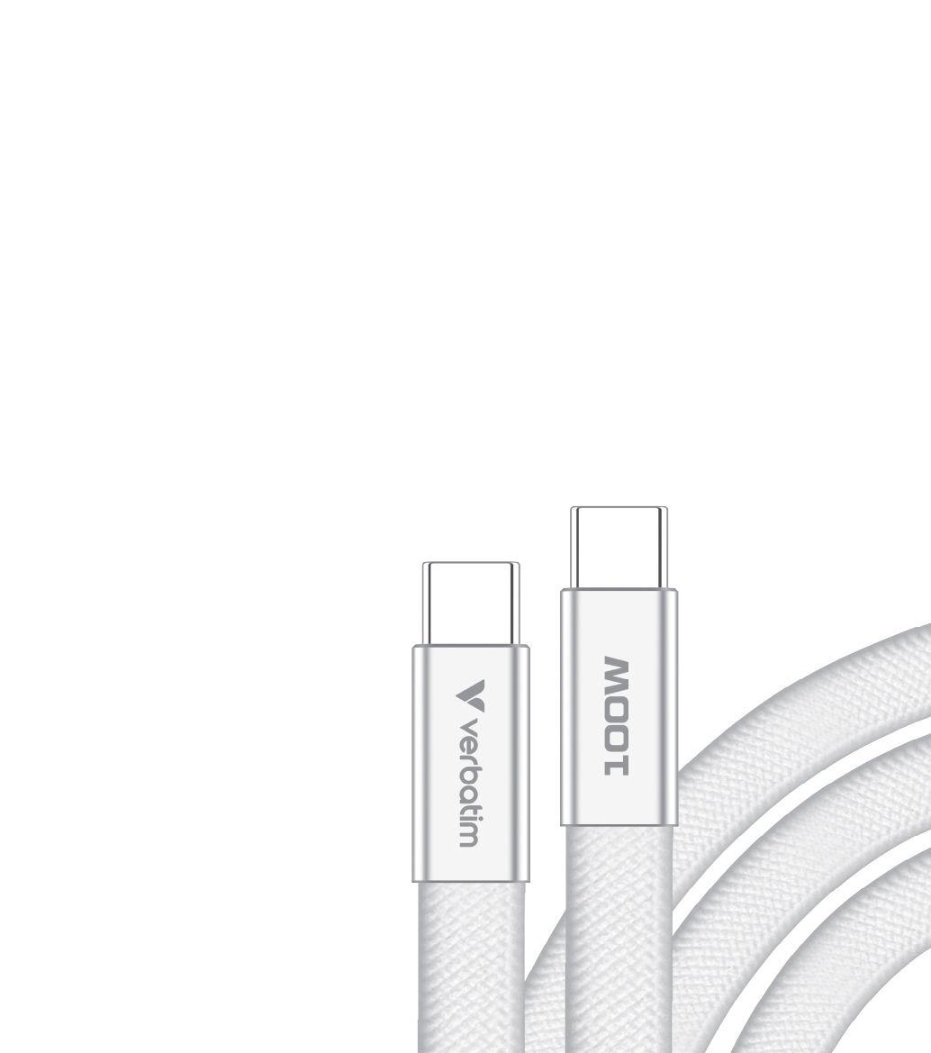 Cabo USB-C VERBATIM 30277 (1,2 m - USB C - Branco)