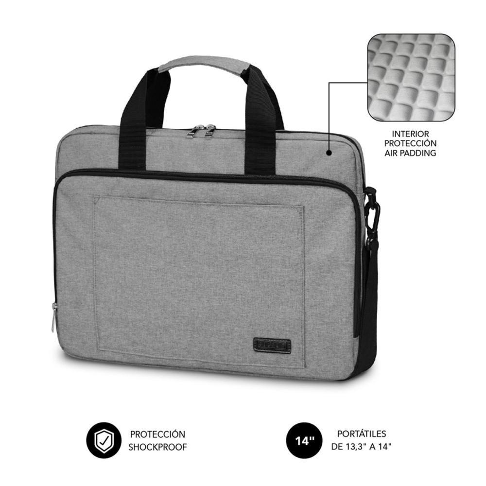 Mala para Portátil SUBBLIM Air Padding (Poliéster Oxford 600D - Altura 29 cm - Cinzento)