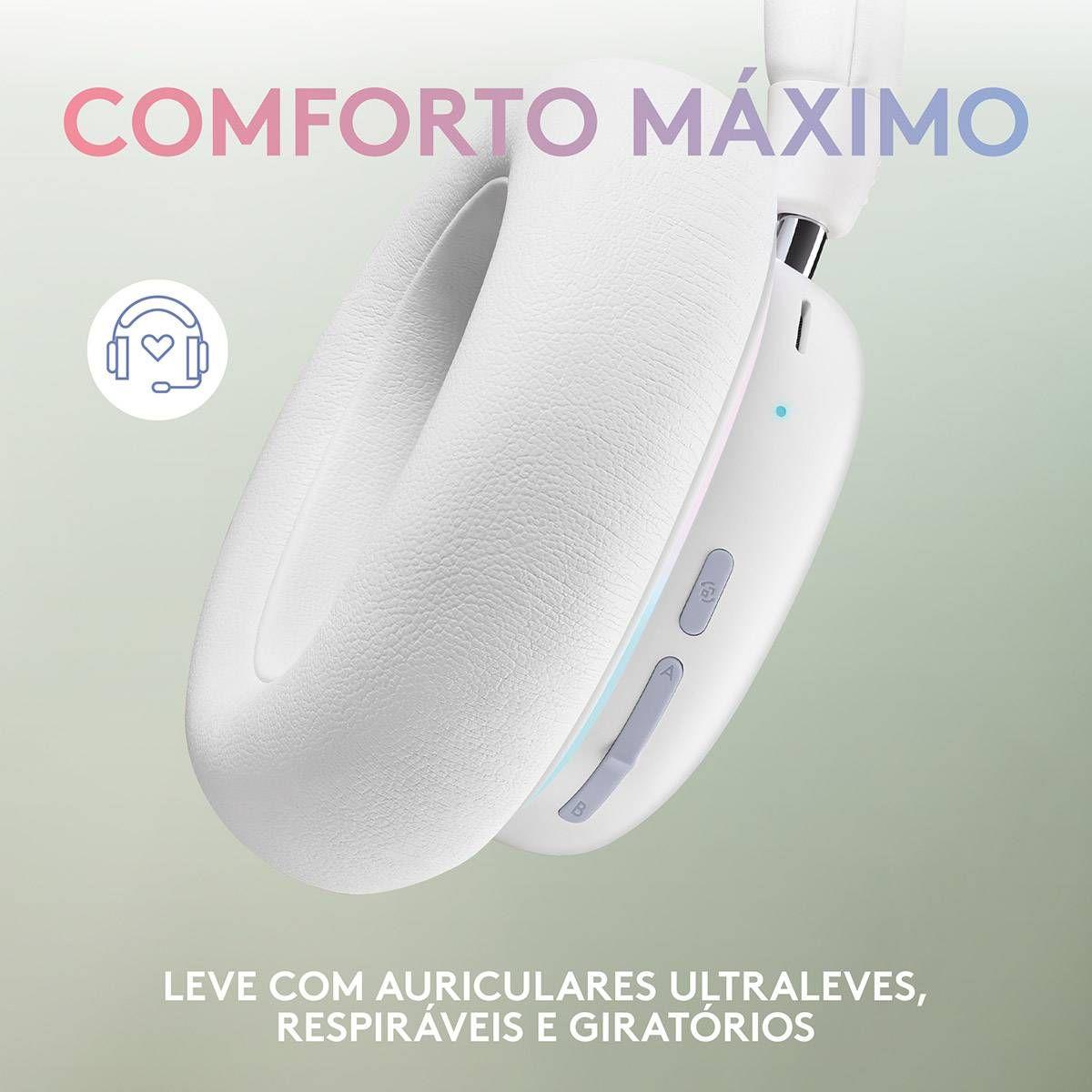Headset Gaming LOGITECH G735 (Binaural - Com fios e sem fios - Circum-aural - Branco) — miniatura 5